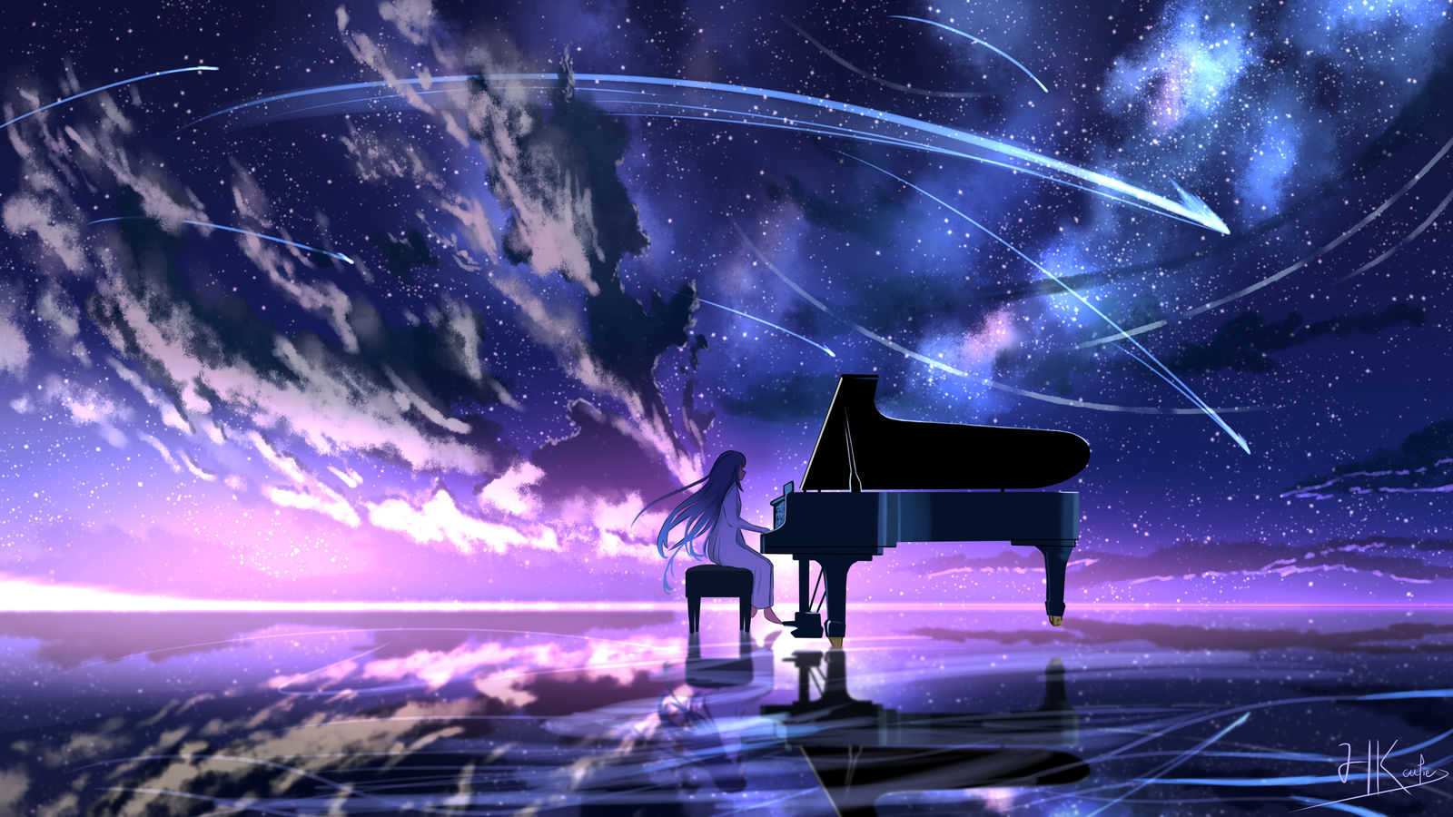 星空旋律插画图片壁纸