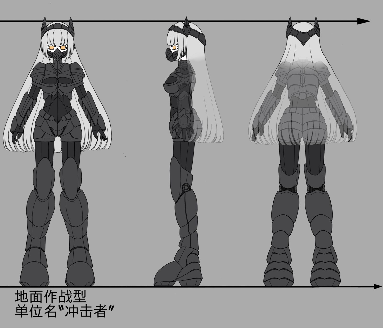 地面作战型单位名“冲击者”原型设定图插画图片壁纸