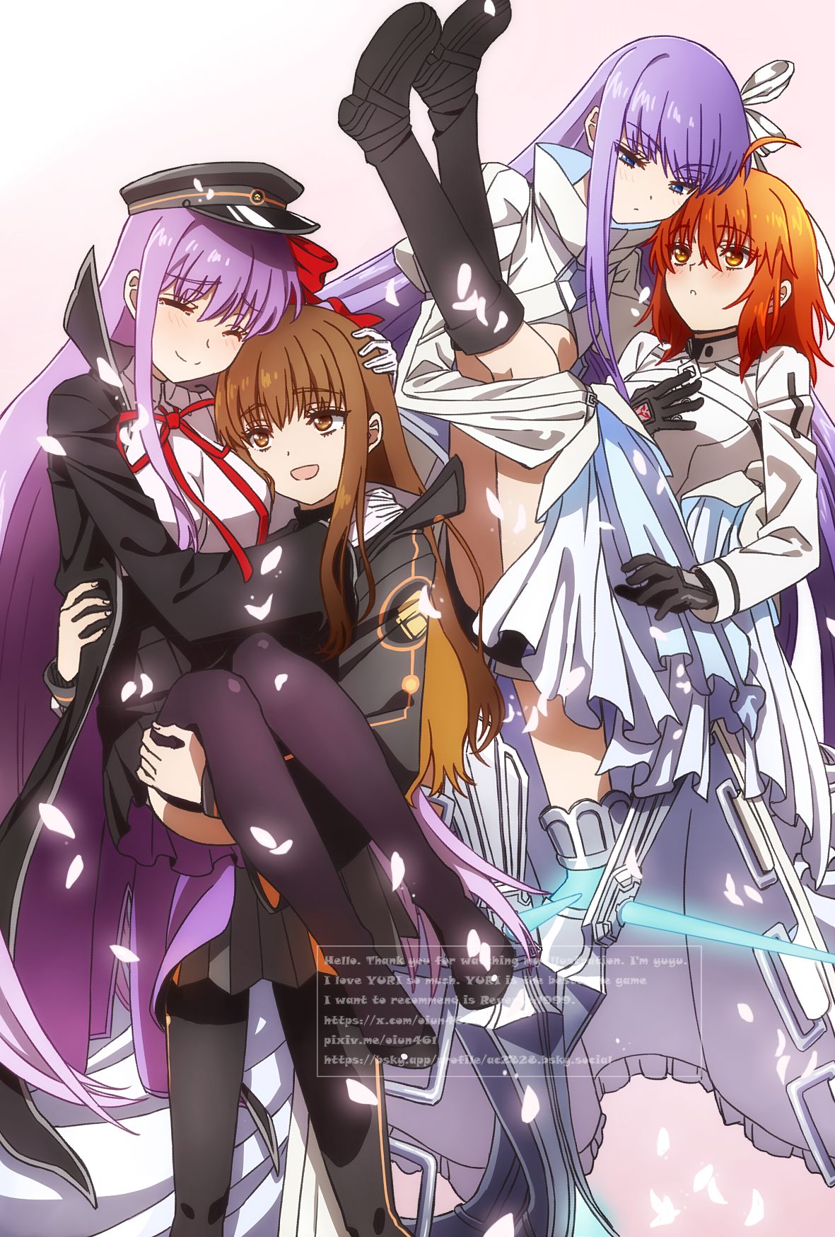 BB、白野和梅尔特的孩子插画图片壁纸