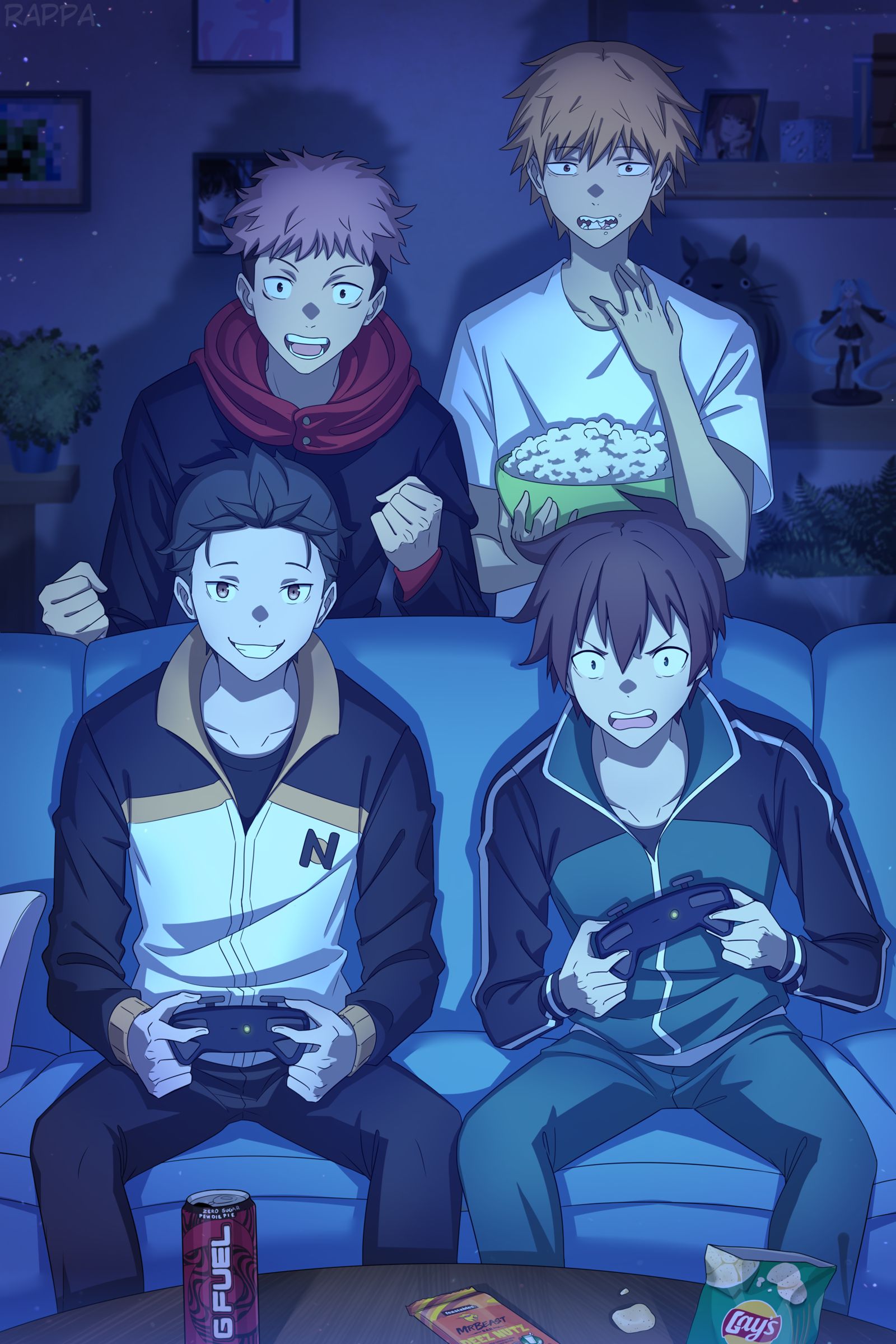 交叉Game Night插画图片壁纸