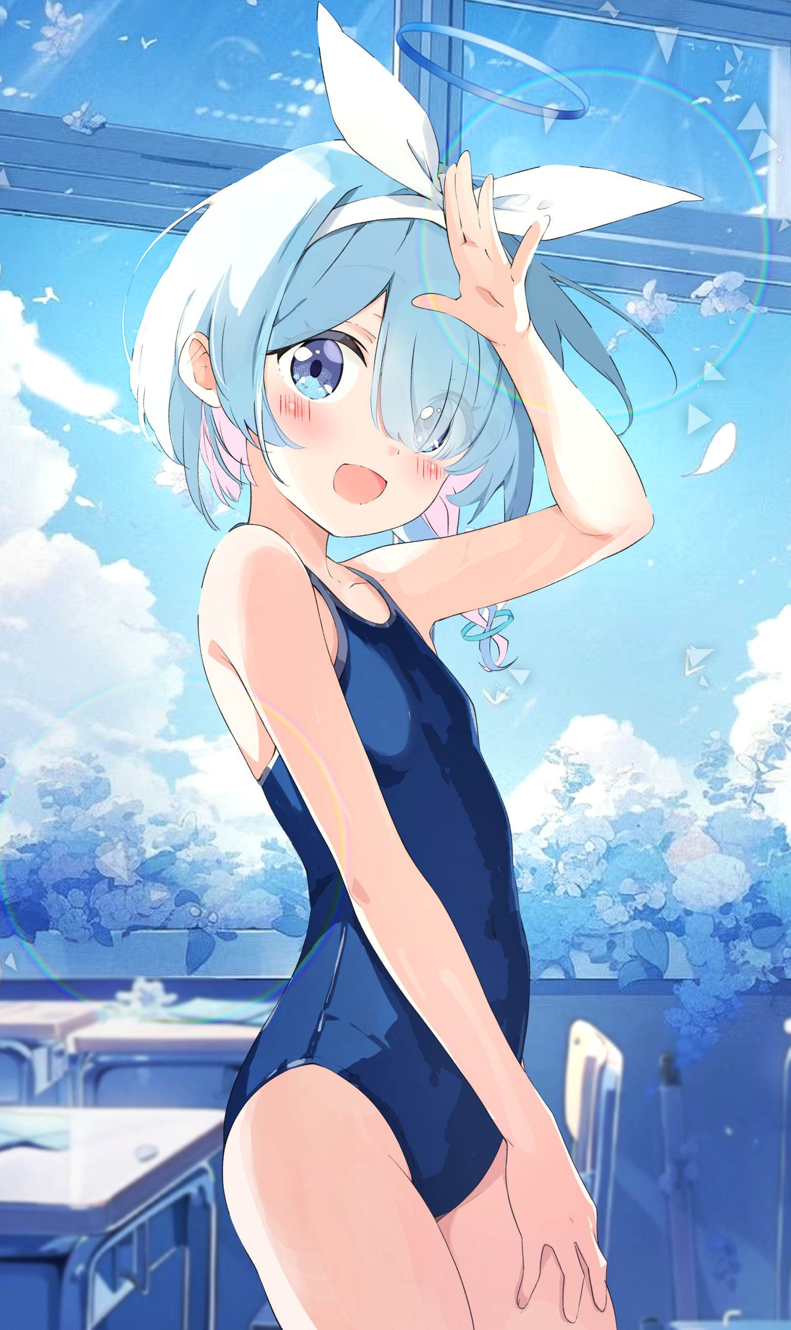 和阿洛娜在教室里