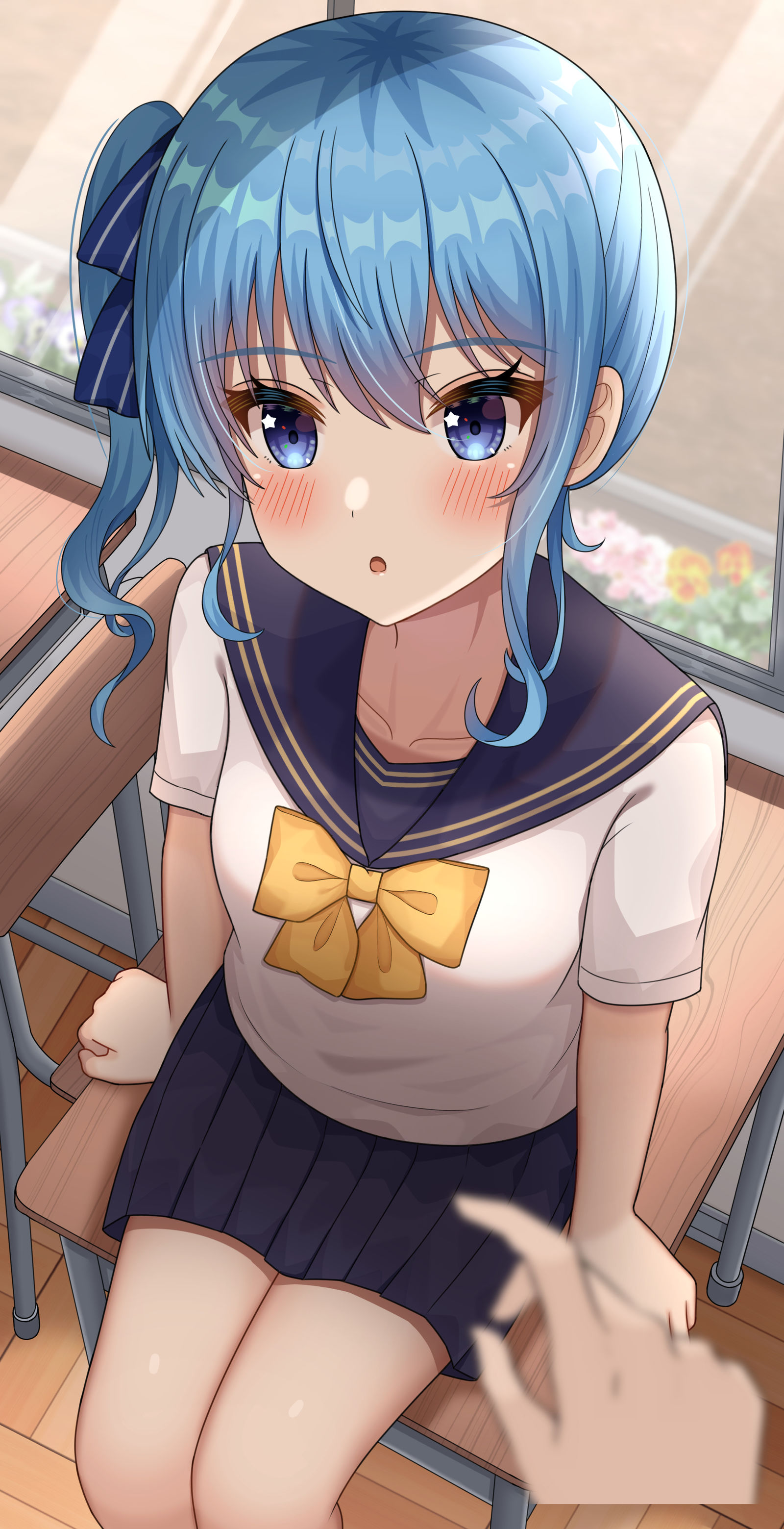 制服水酱插画图片壁纸