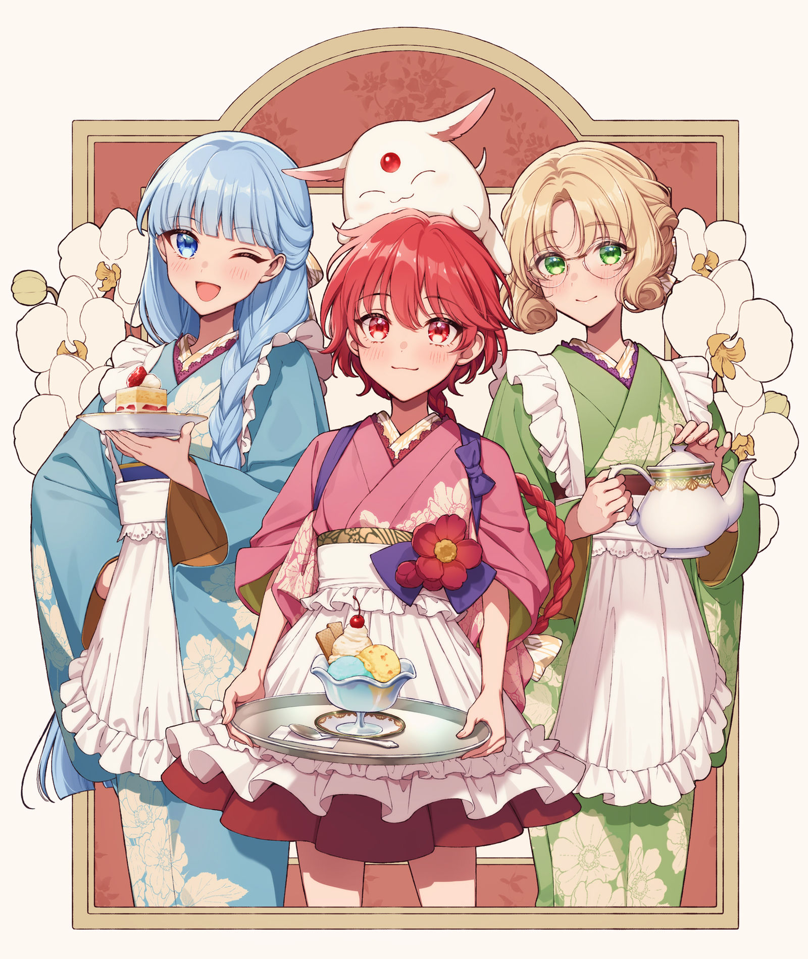 咖啡湖插画图片壁纸