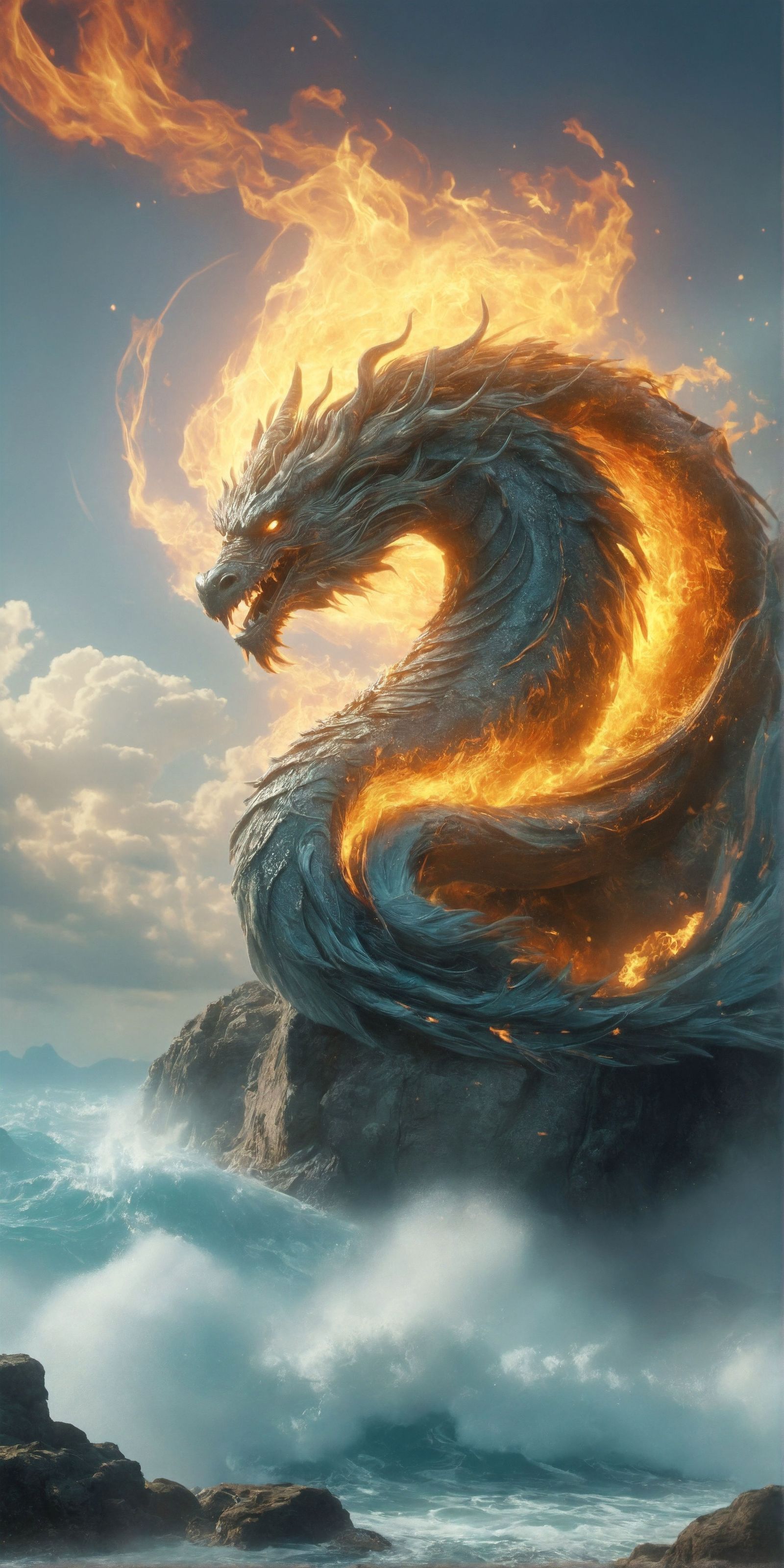 神兽组合插画图片壁纸