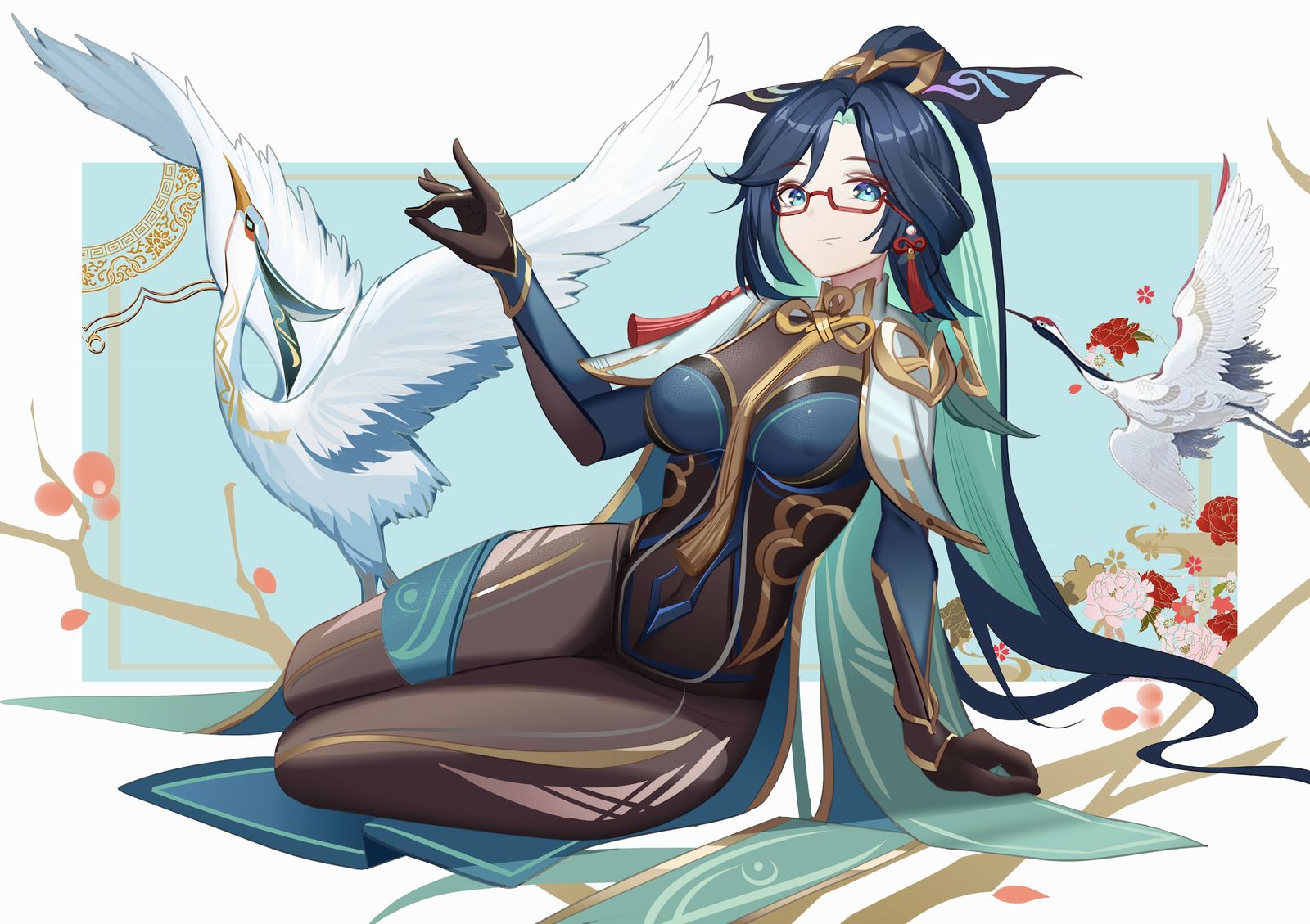 百日速涂-闲云2插画图片壁纸