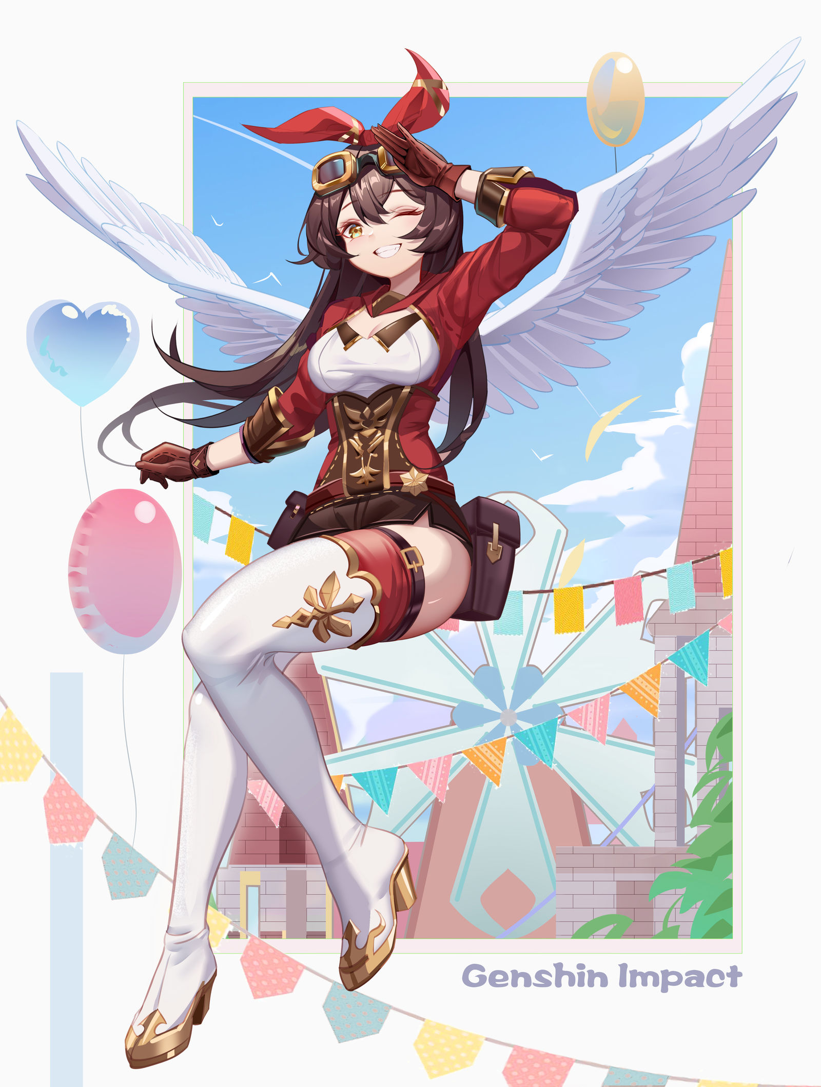 百日速涂-安柏插画图片壁纸