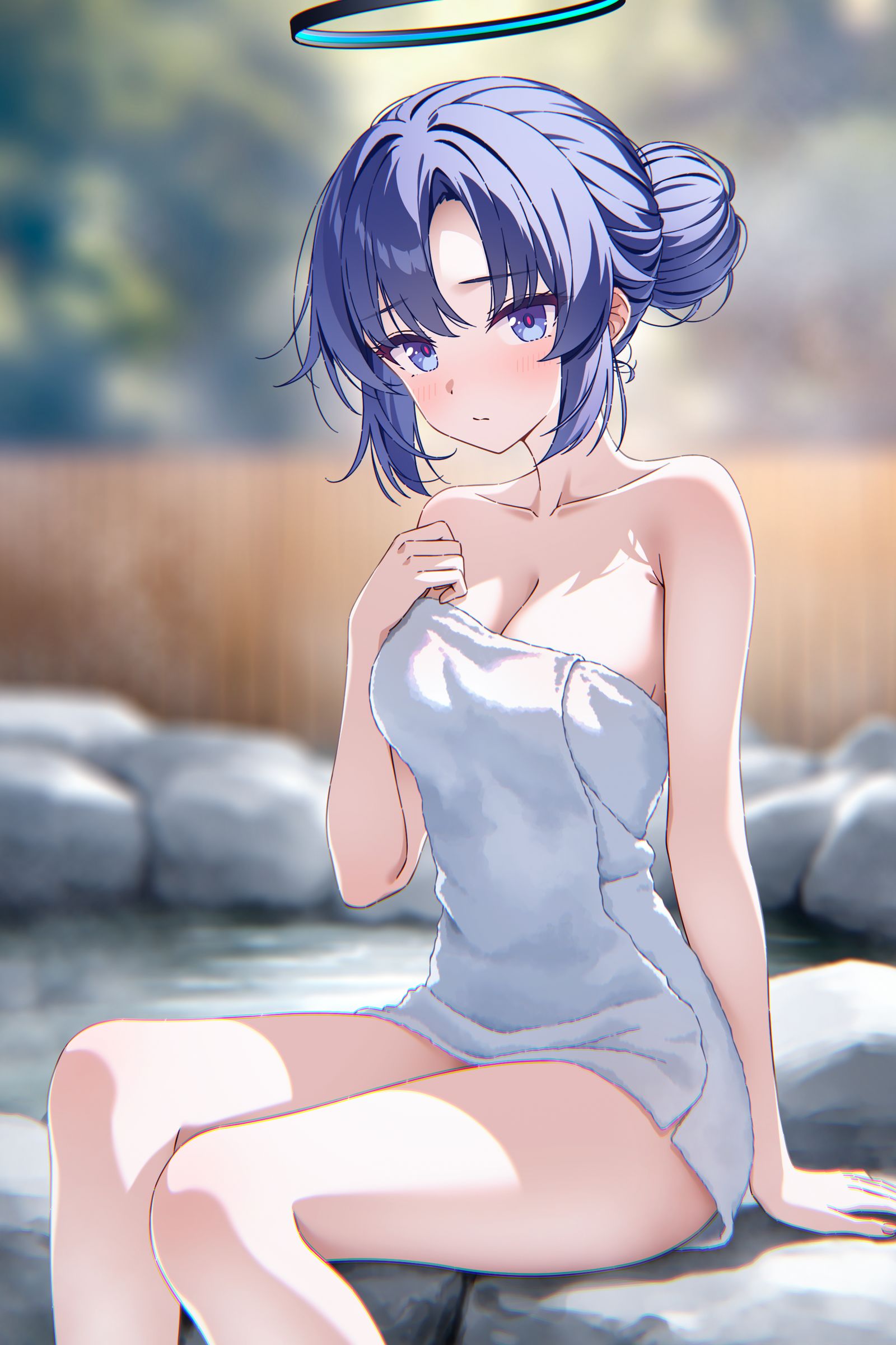 温泉尤卡插画图片壁纸