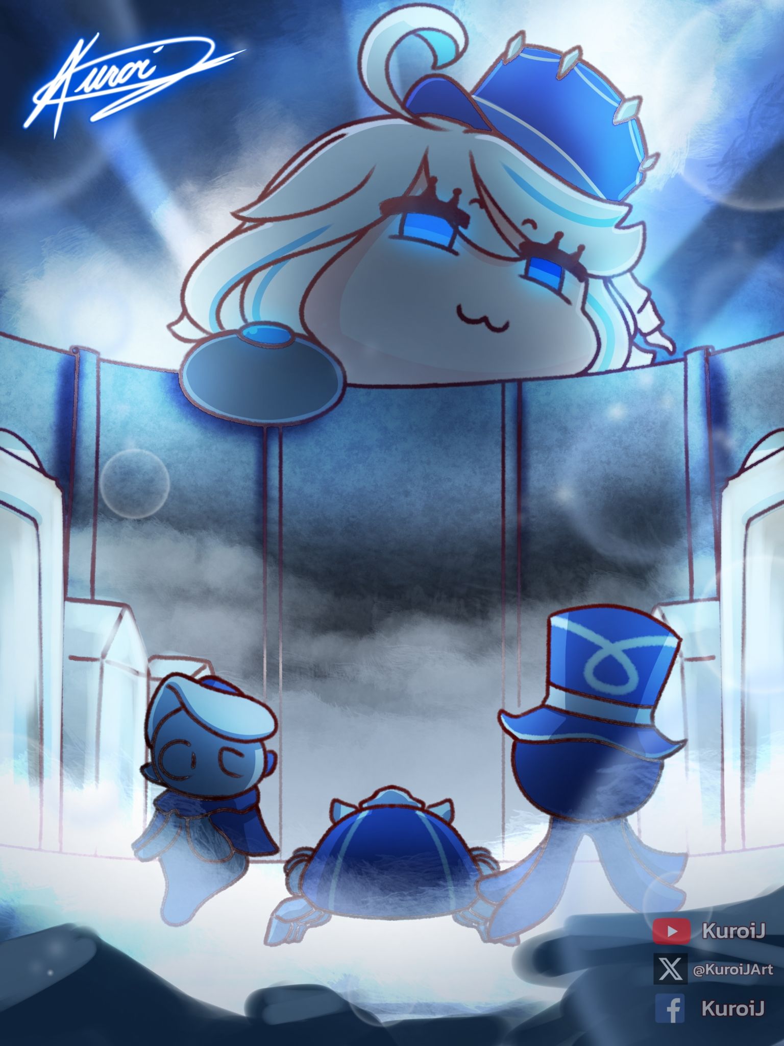  Furina Elemental Burst 插画图片壁纸