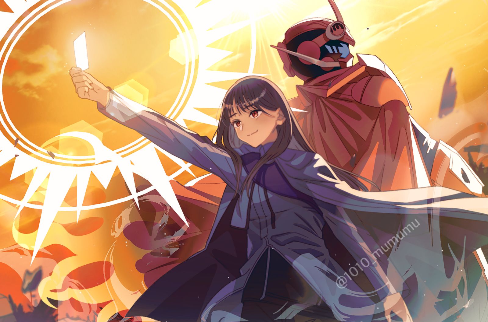 在夕凪中，再一次插画图片壁纸