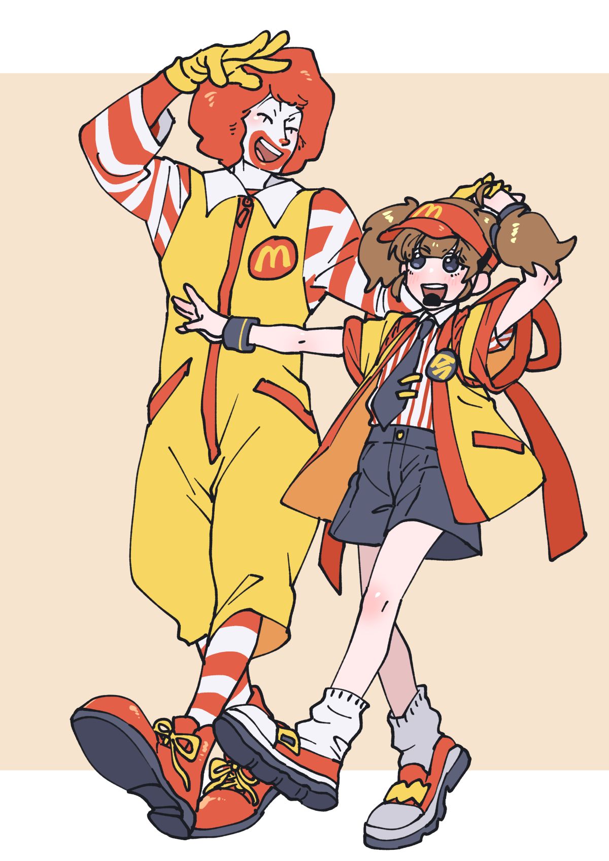 个人快乐套餐插画图片壁纸