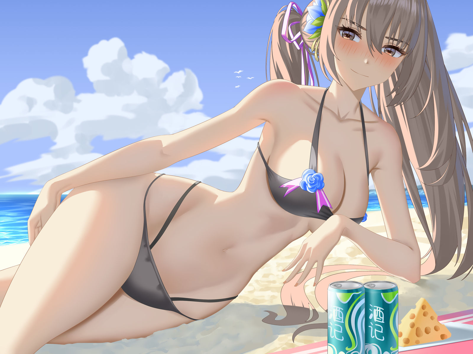 阳浴插画图片壁纸