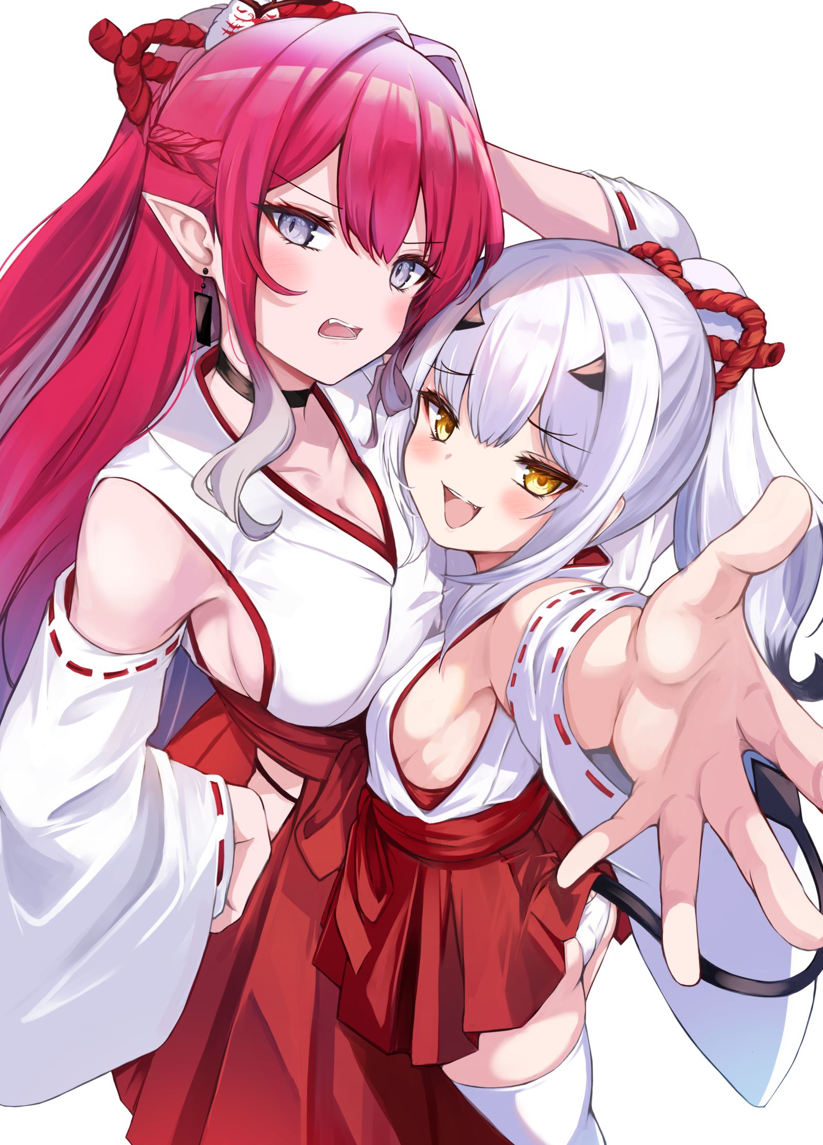 巫女×巫女插画图片壁纸