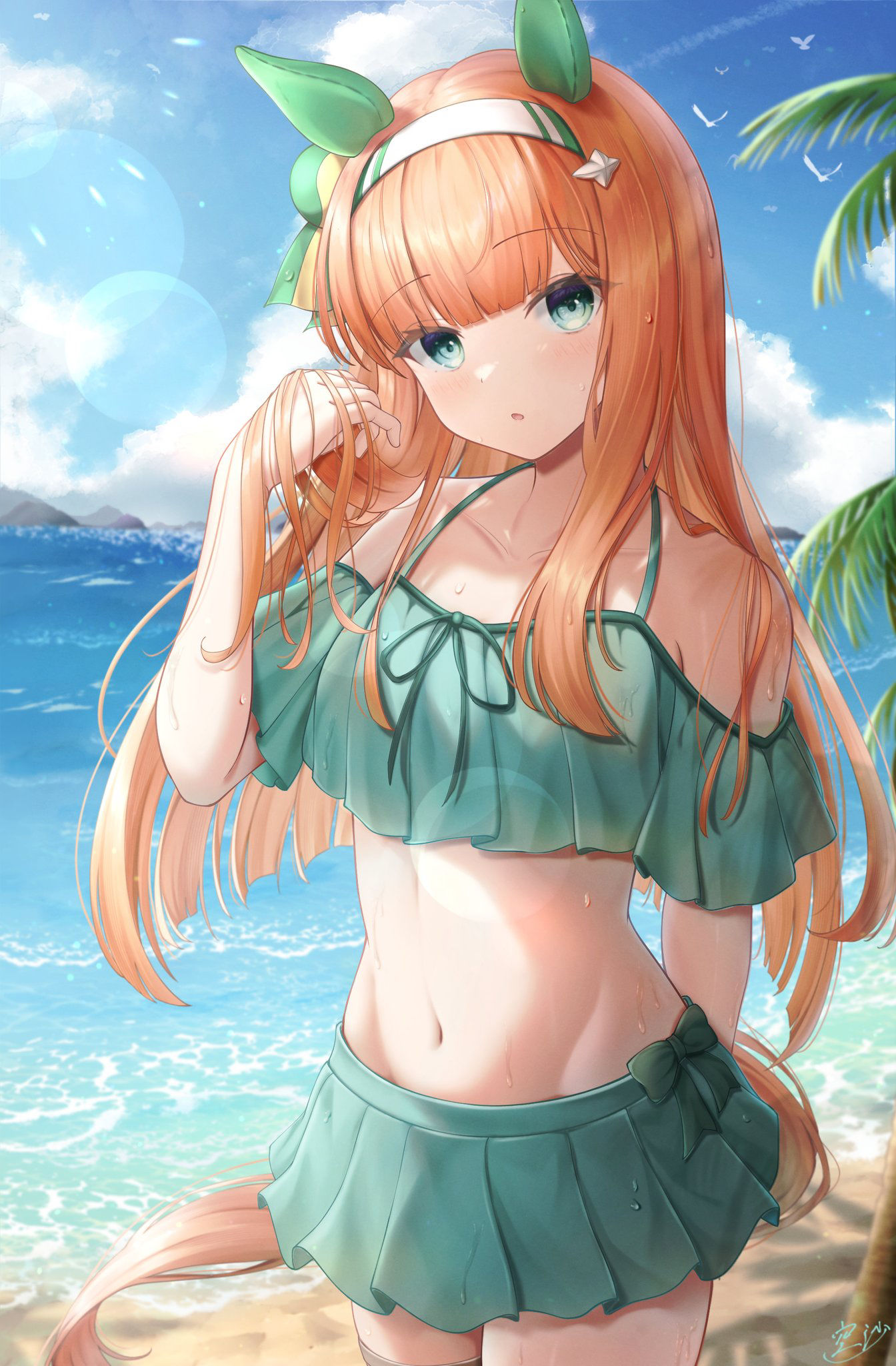 泳装铃木先生插画图片壁纸