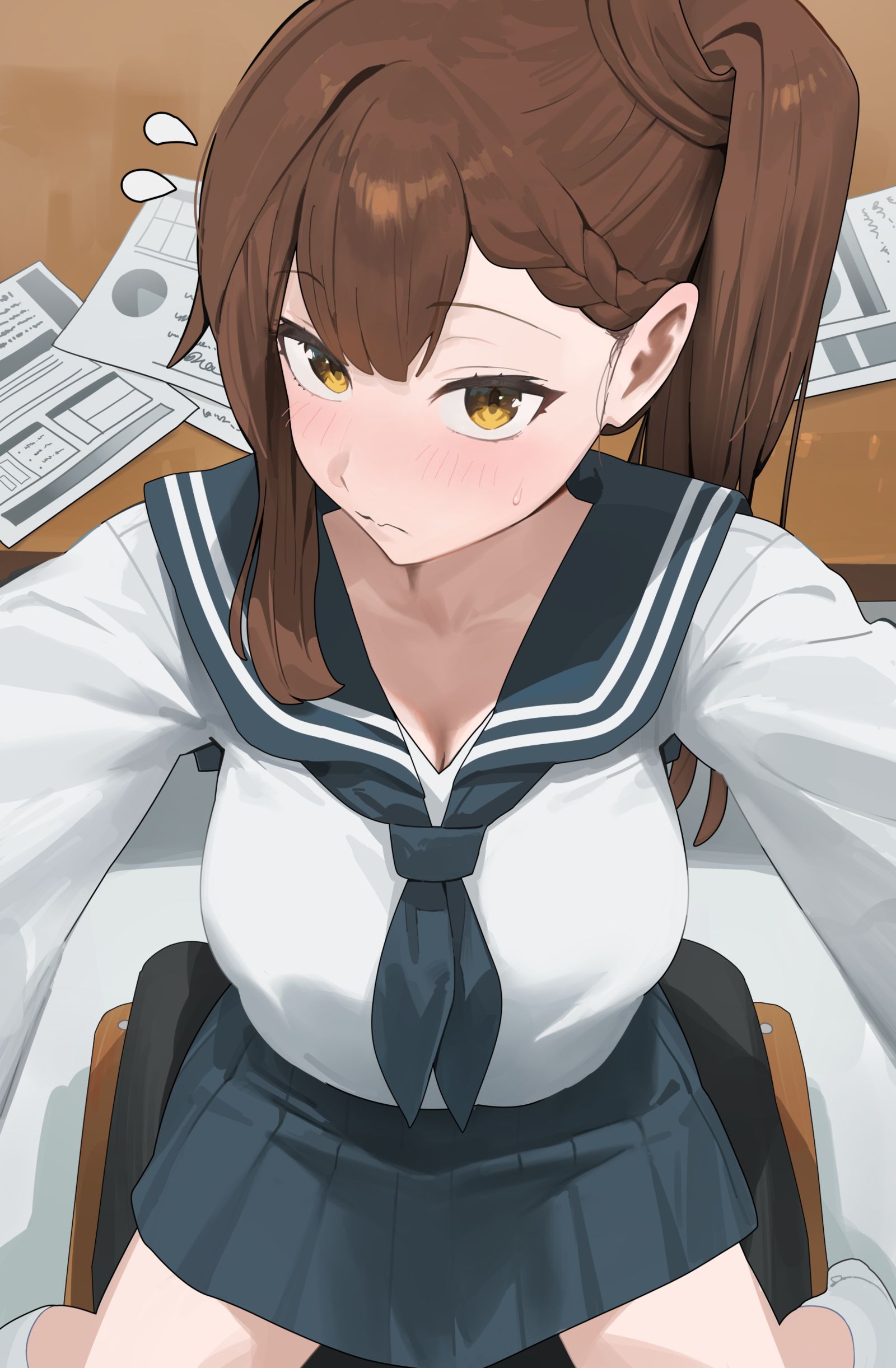 诶？正面？！插画图片壁纸