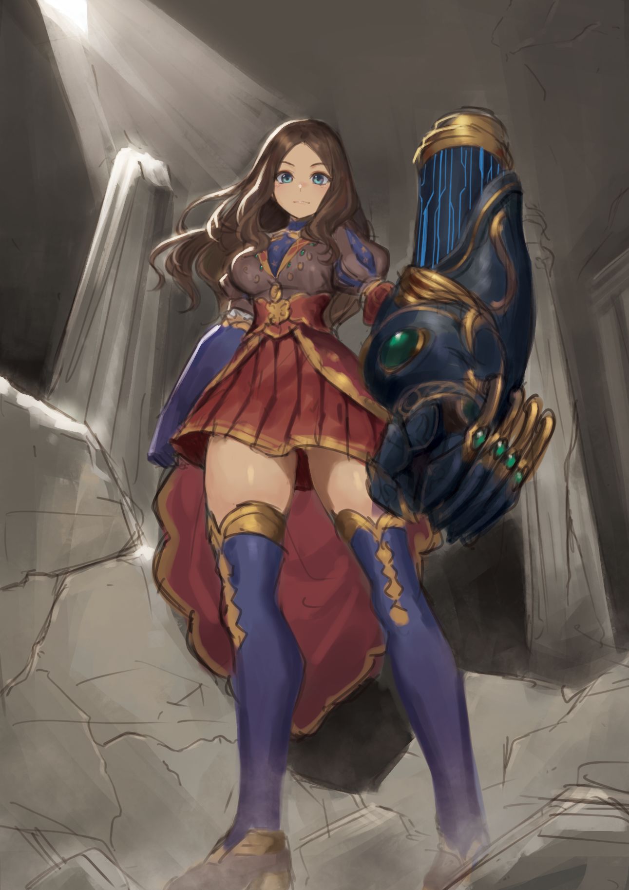 达芬奇打拳插画图片壁纸