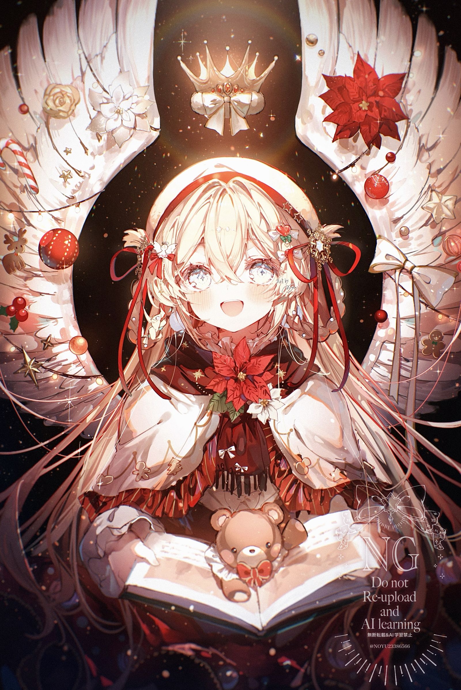 Wreath Angel插画图片壁纸