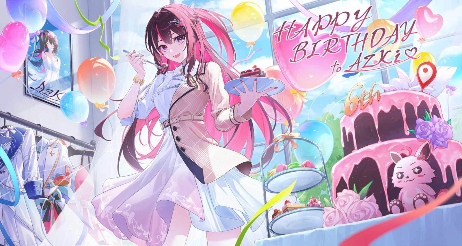 Happy Birthday AZKi插画图片壁纸
