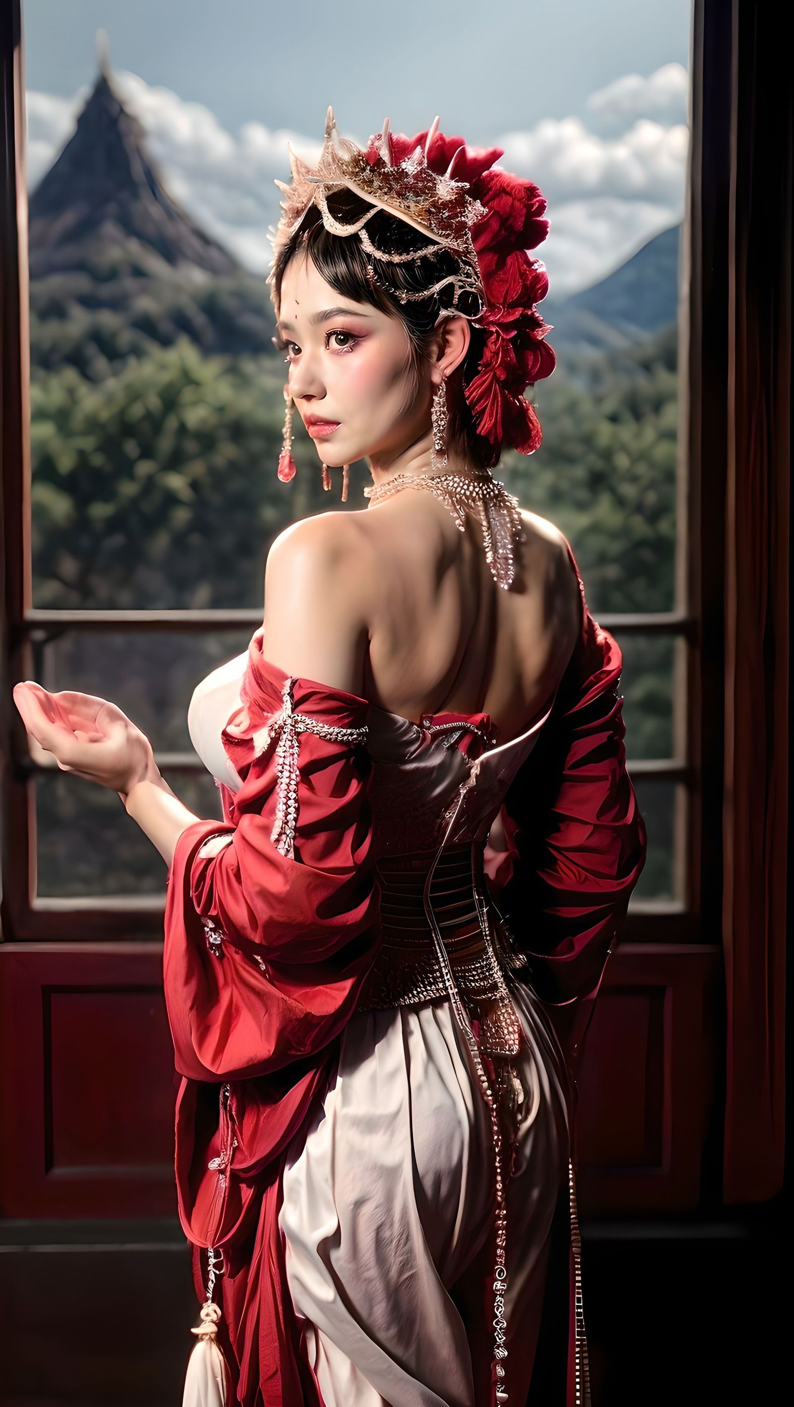 窗前插画图片壁纸