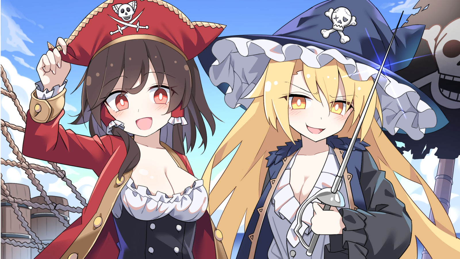 派雷茨灵梦·魔理沙插画图片壁纸