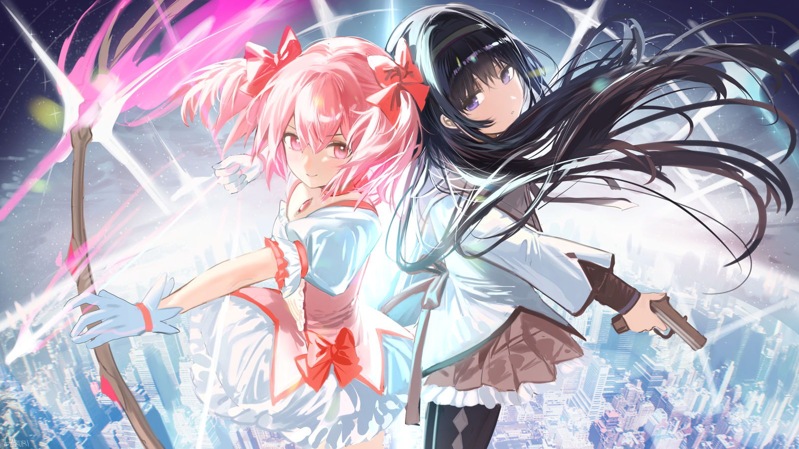 魔法少女小圆插画图片壁纸