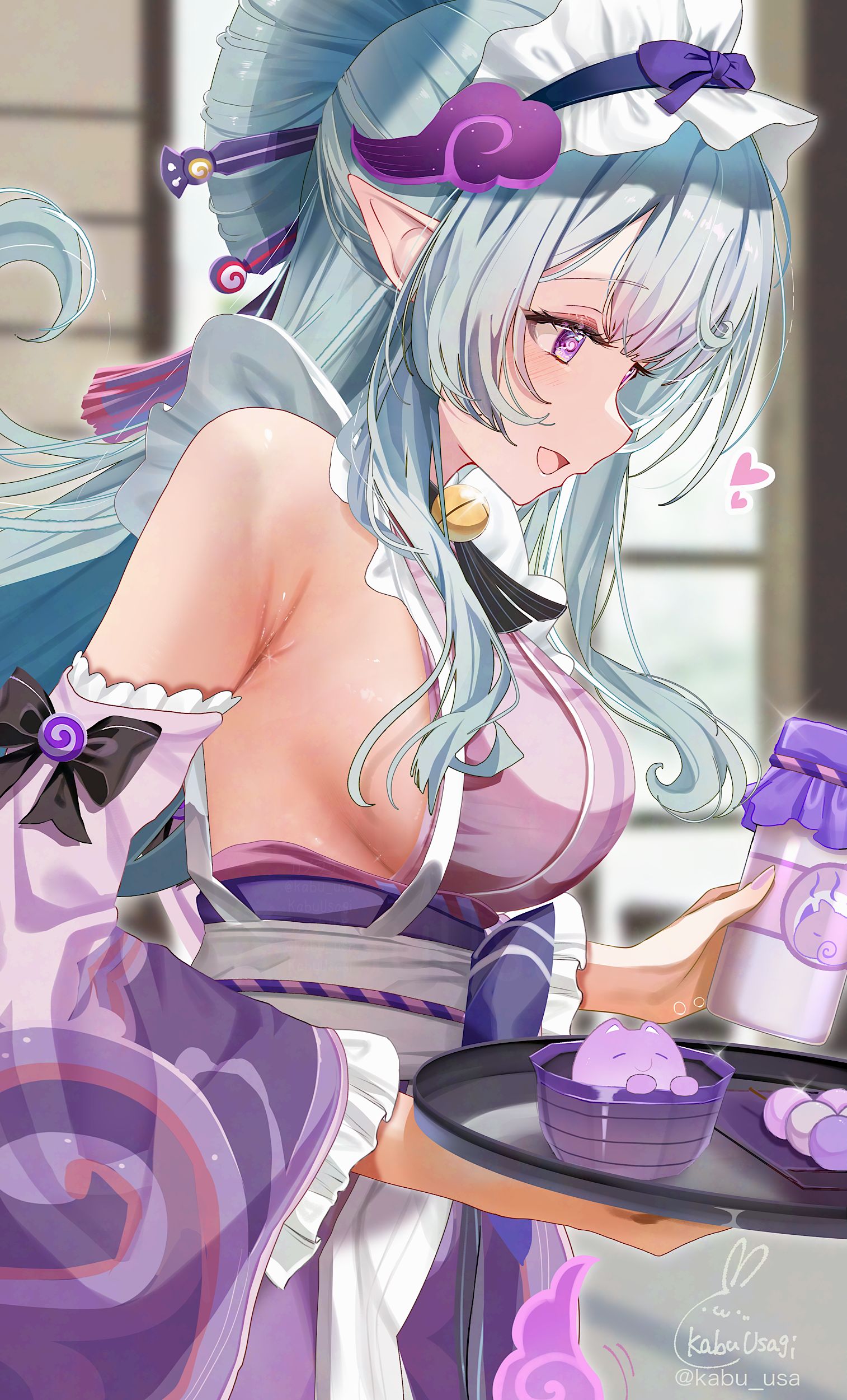 送牛奶的瑞希插画图片壁纸
