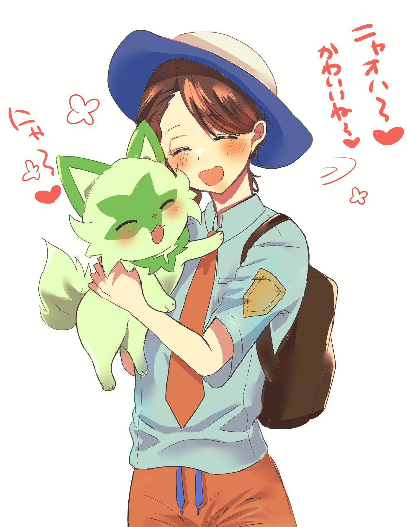 喵喵和麝香葡萄插画图片壁纸