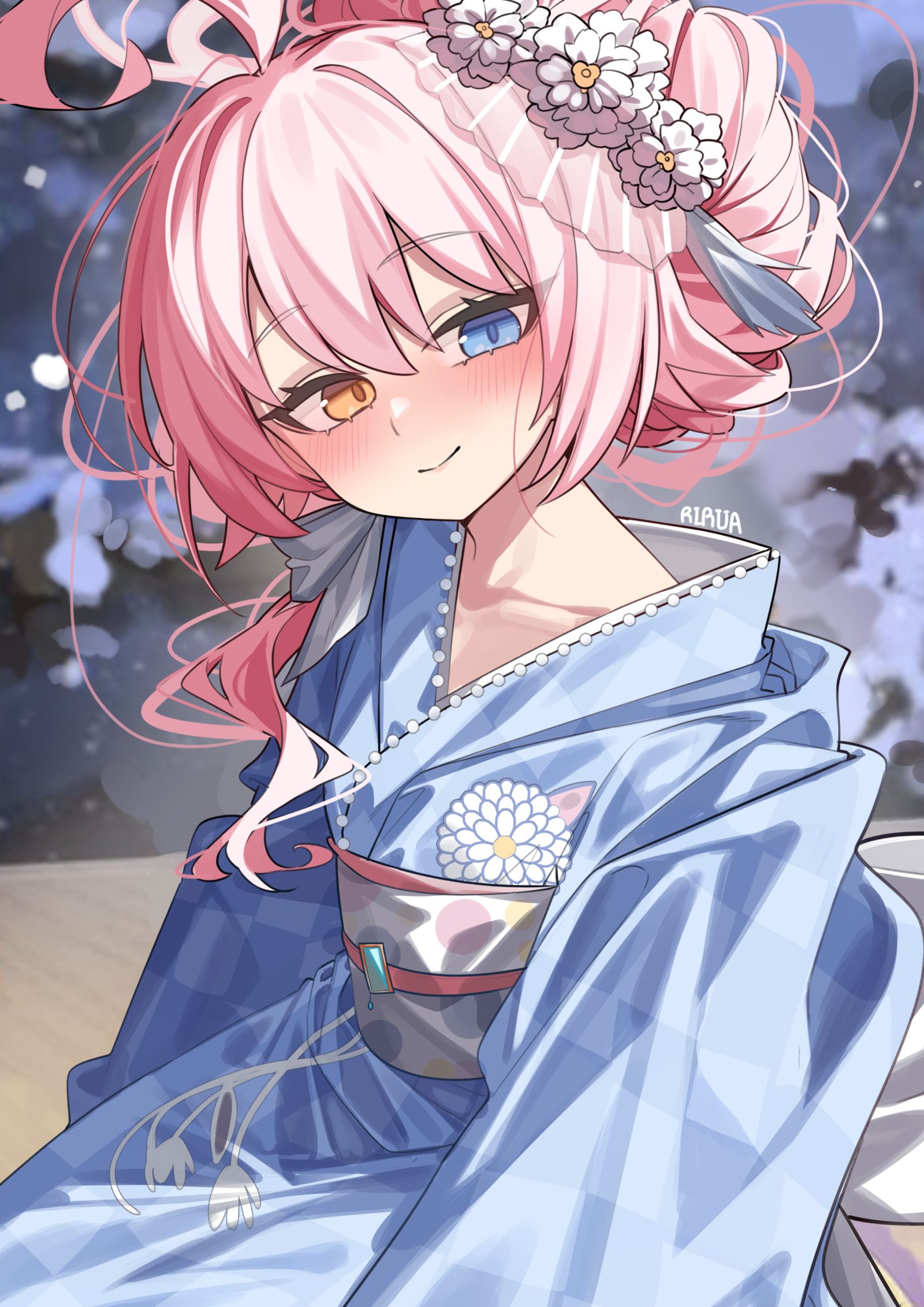 和服Hosino插画图片壁纸