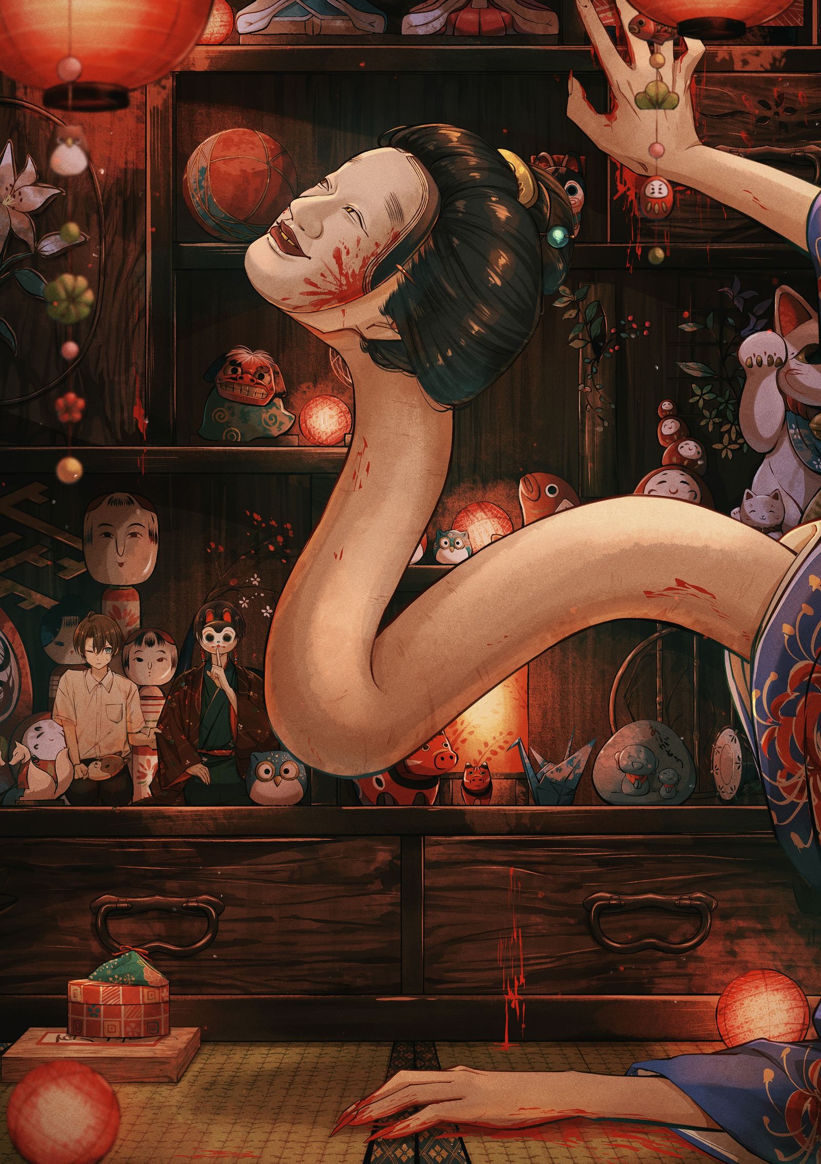 少年与异界捉迷藏插画图片壁纸