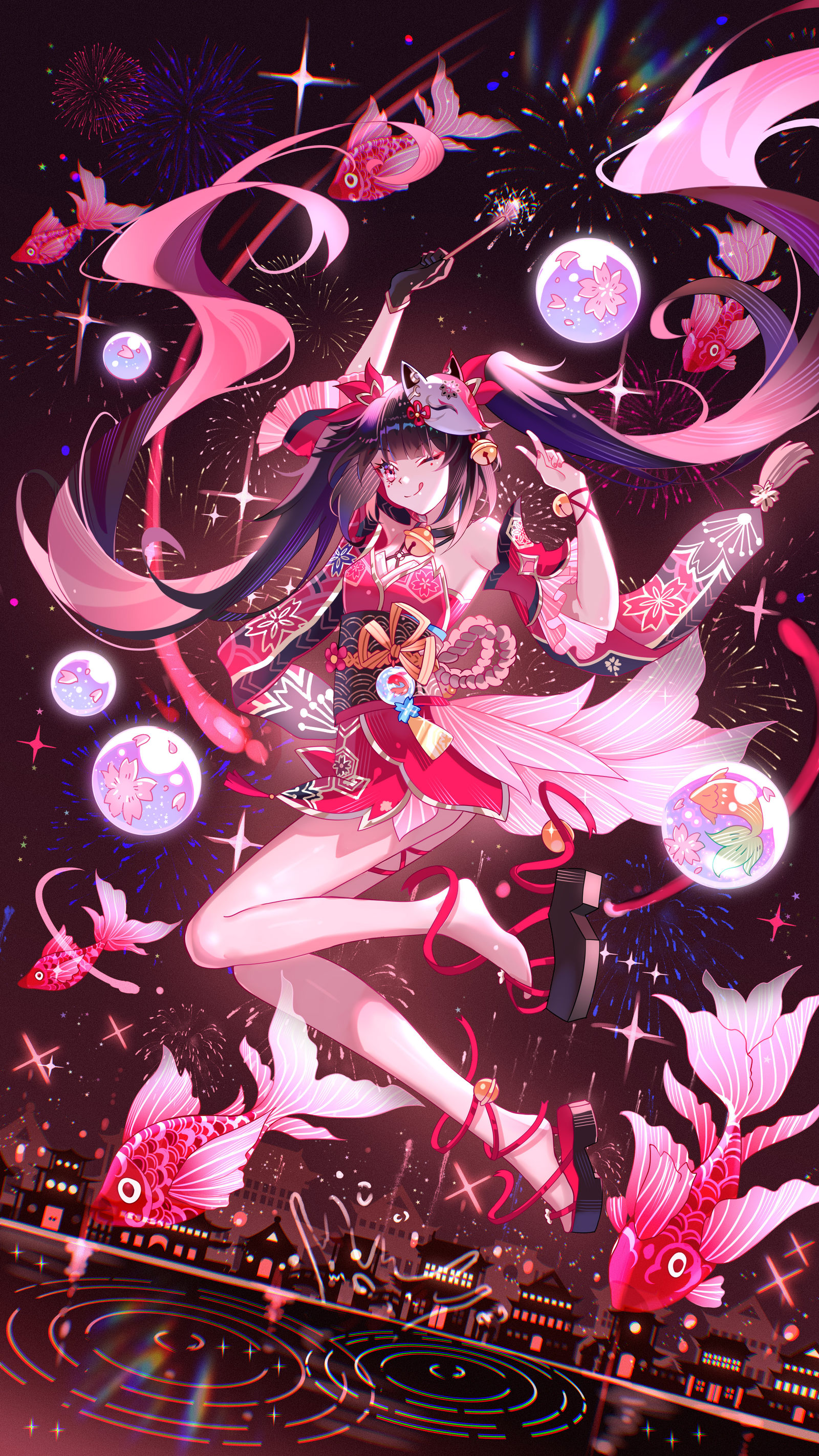 花火插画图片壁纸