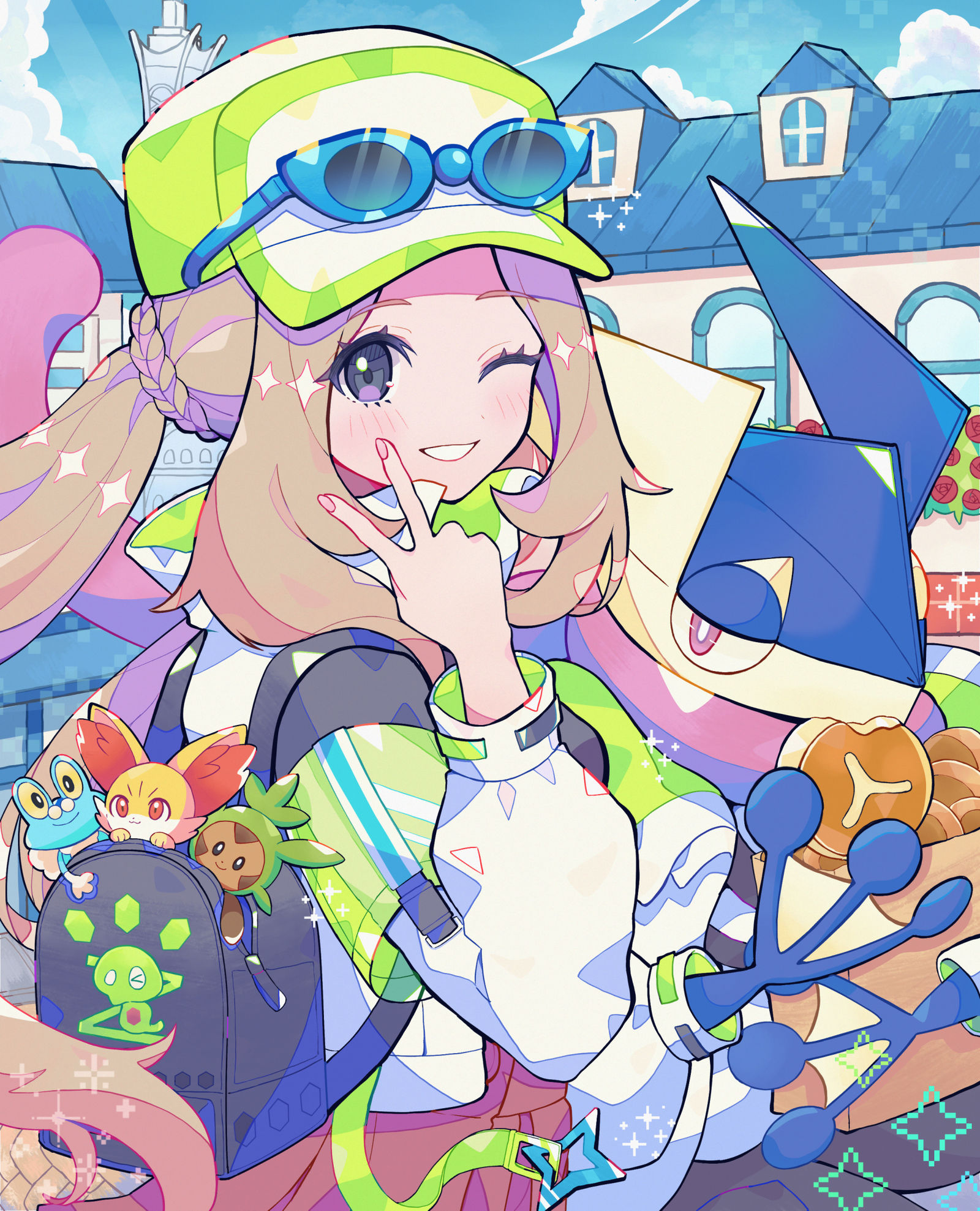 【XY11周年】新大街风格的塞雷娜和盖科加✨️插画图片壁纸