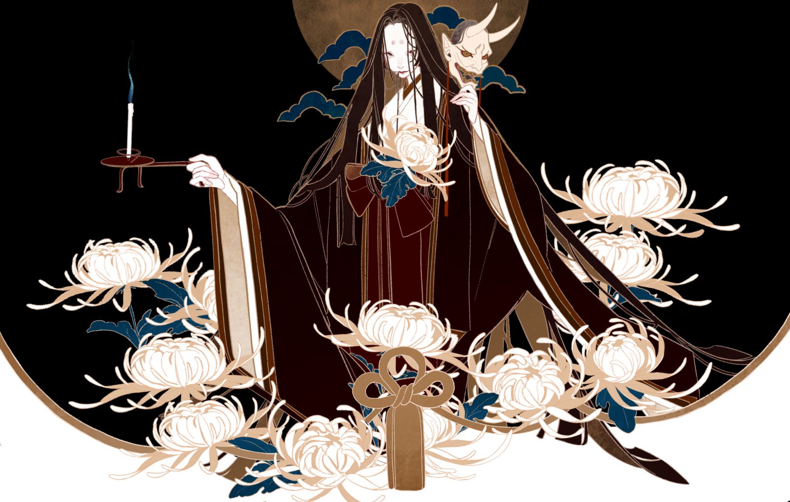 菊花宴插画图片壁纸