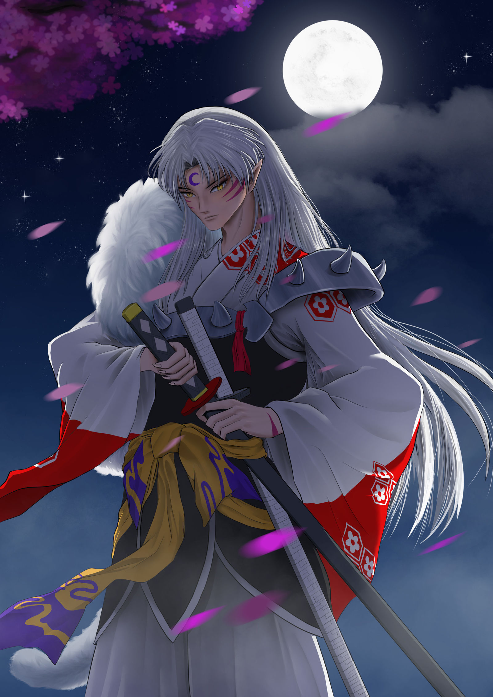杀生丸插画图片壁纸