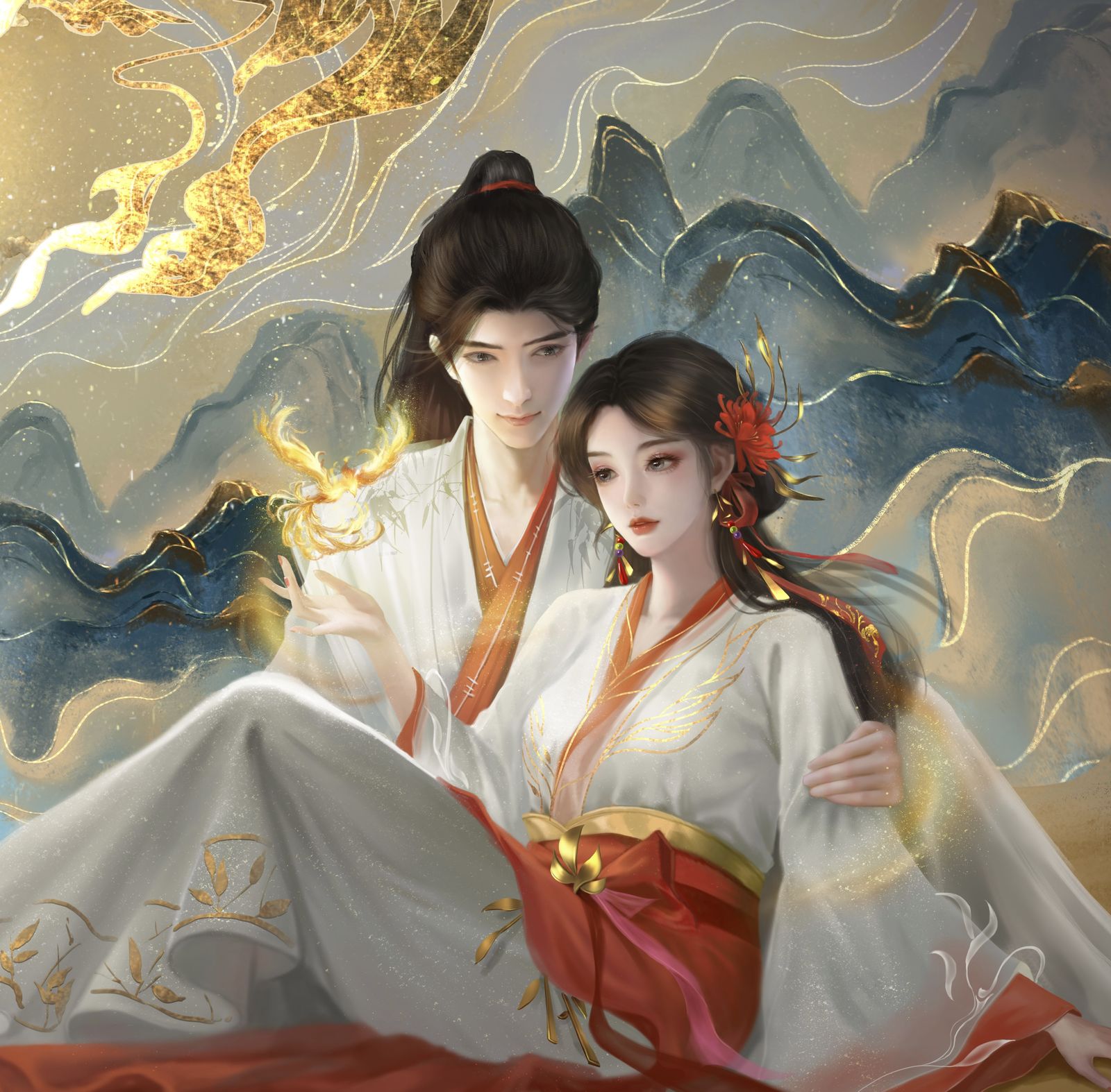 完美世界石昊火灵儿插画图片壁纸