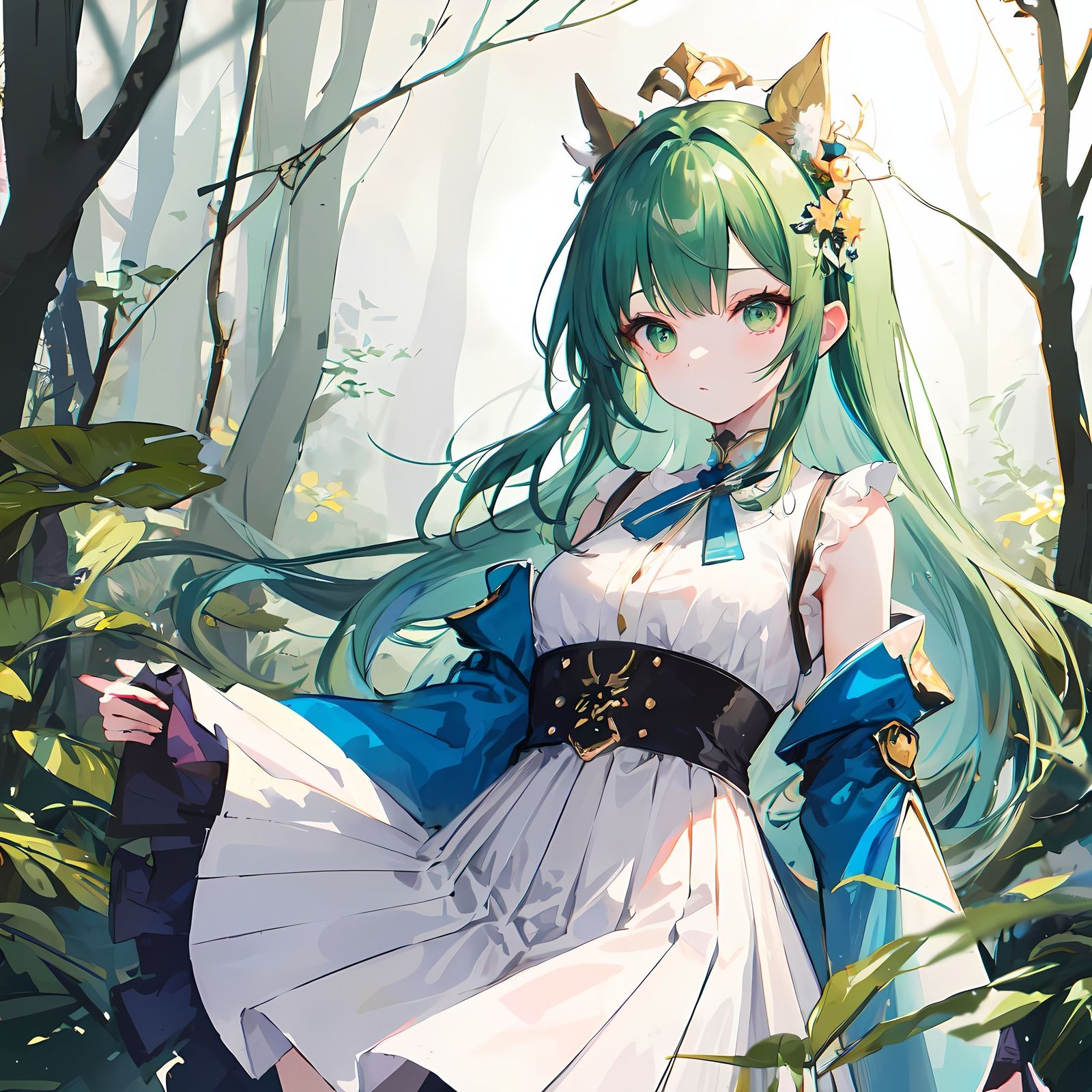 森林狼插画图片壁纸