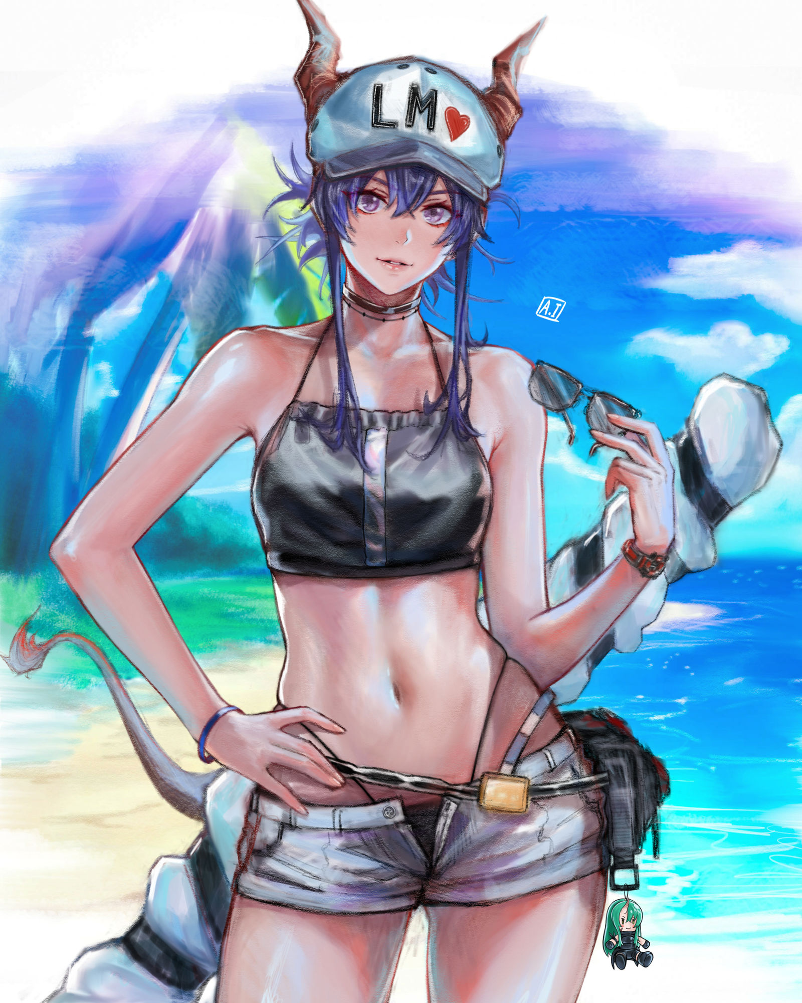 Chen  & mini Hoshiguma 插画图片壁纸