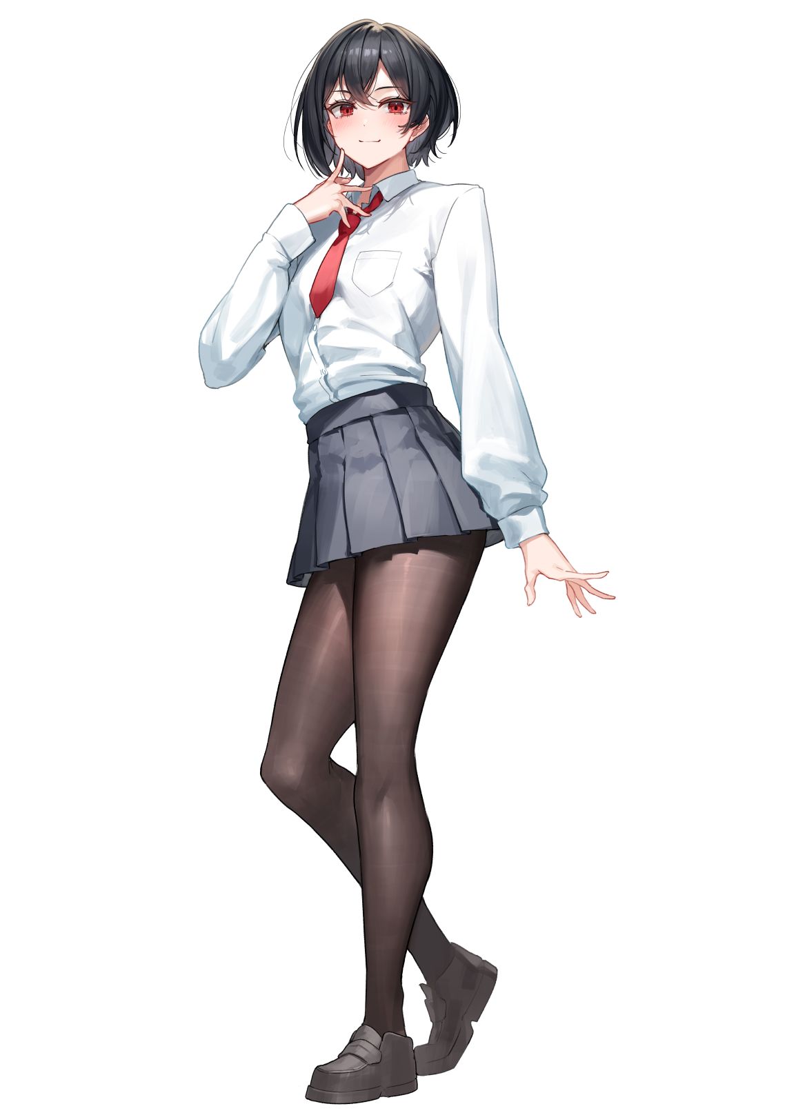黒髪娘　制服！插画图片壁纸