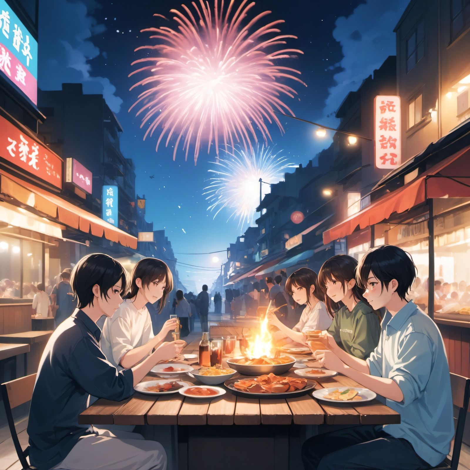 夜摊烟火气-二次元大模型夜宵
