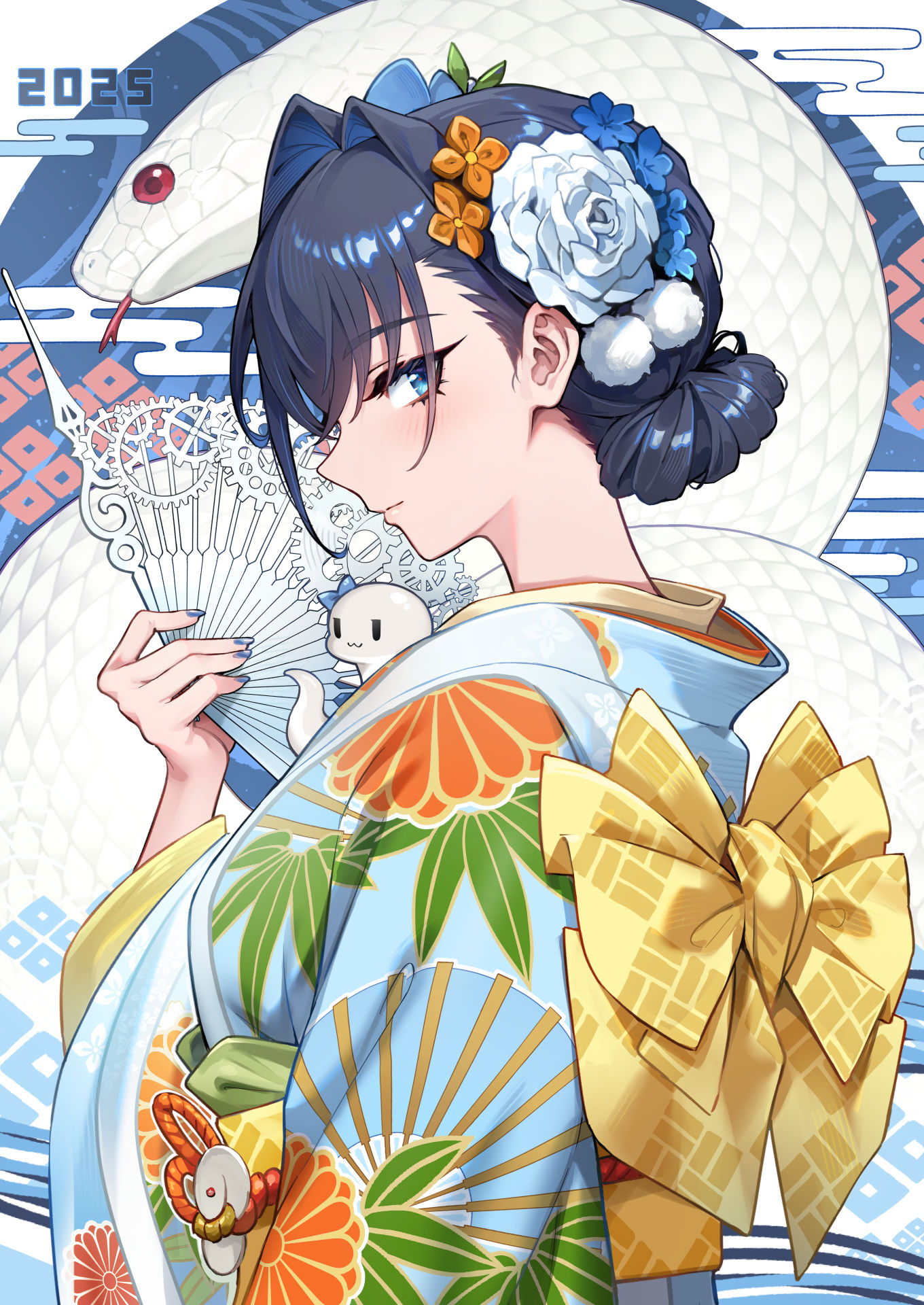 Snake Year Kronii插画图片壁纸