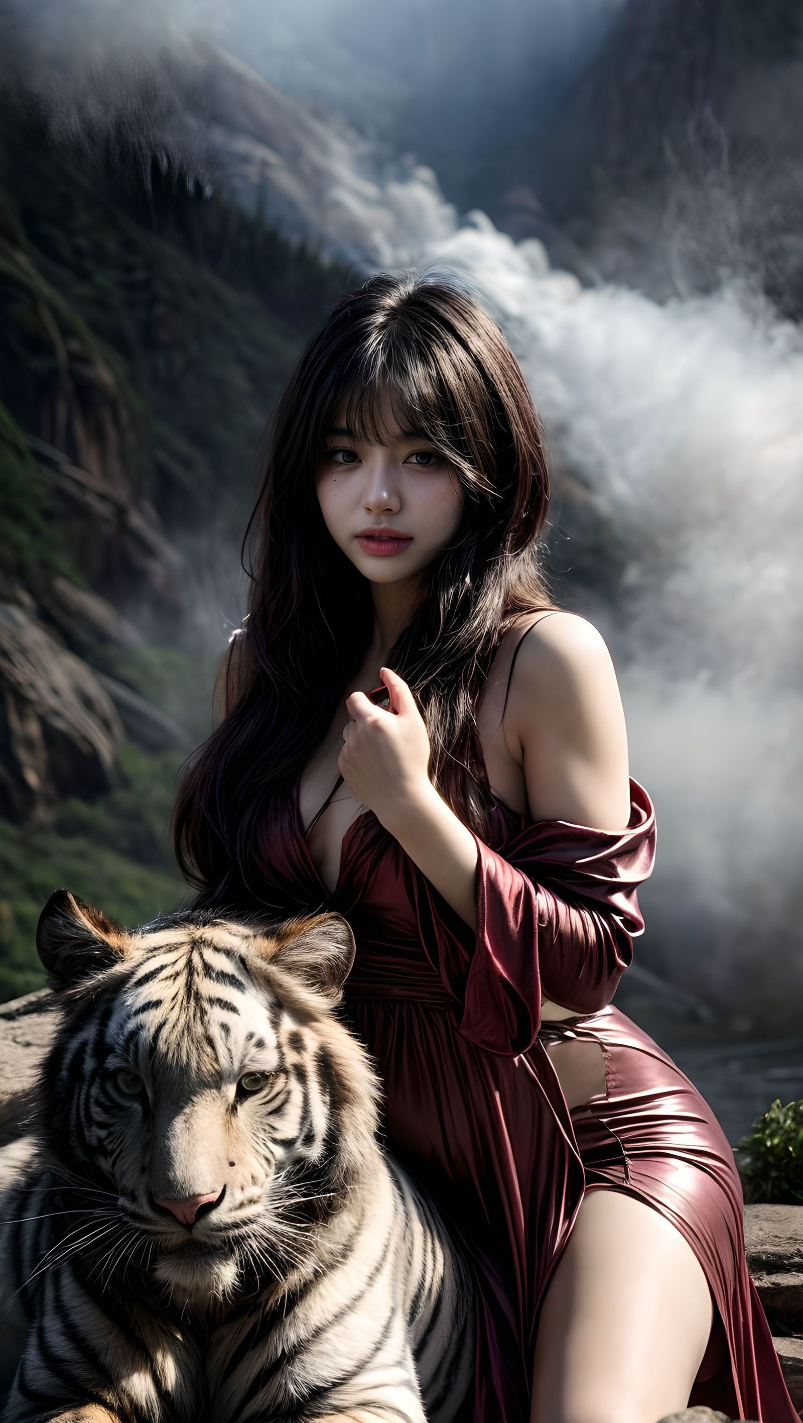 美女与野兽插画图片壁纸