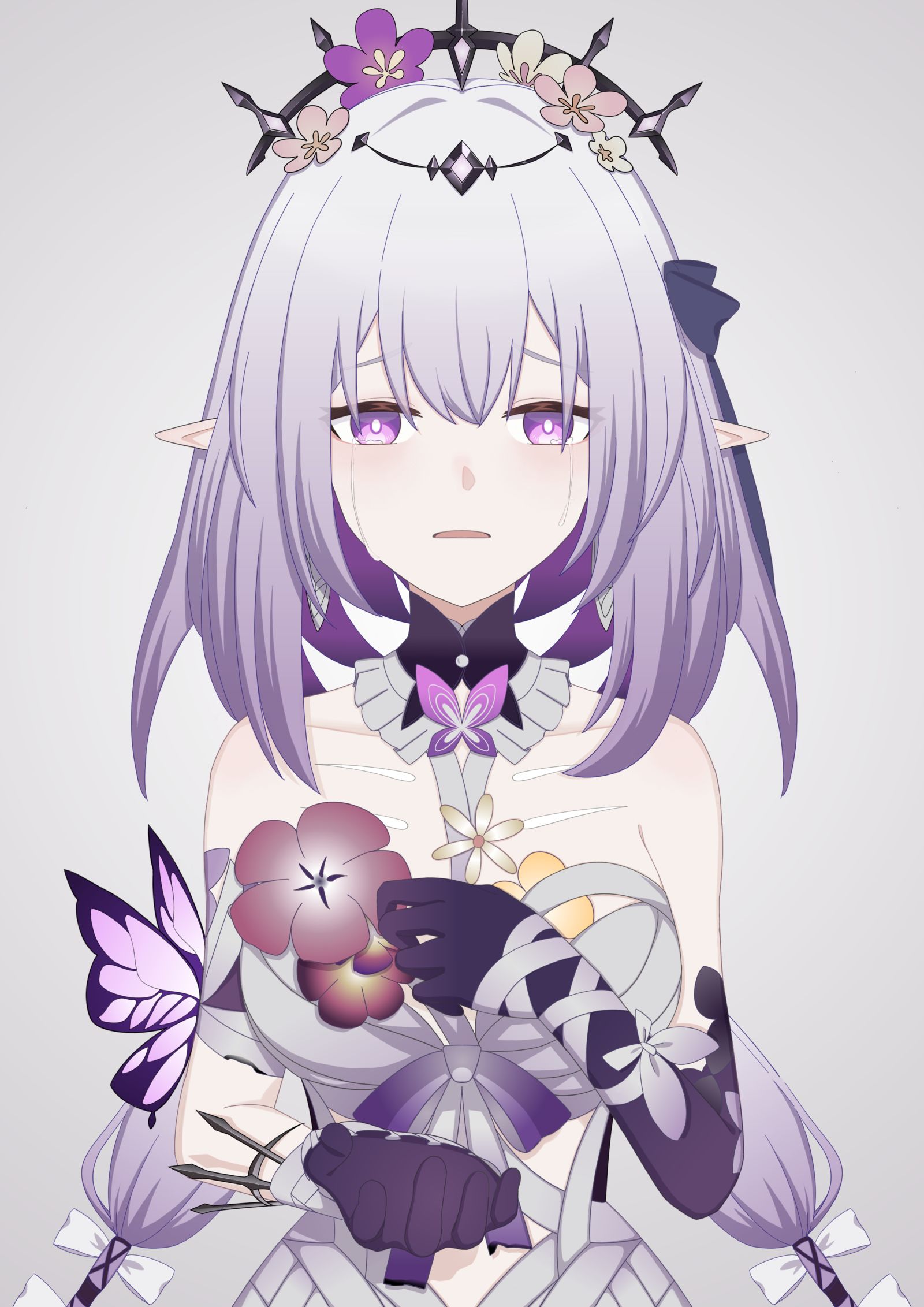 无人擦拭之泪插画图片壁纸
