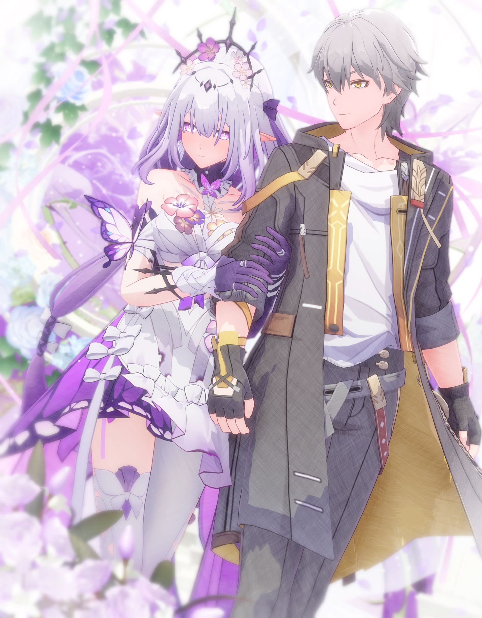 【崩坏星形雷尔MMD】凯斯特里斯、穹插画图片壁纸