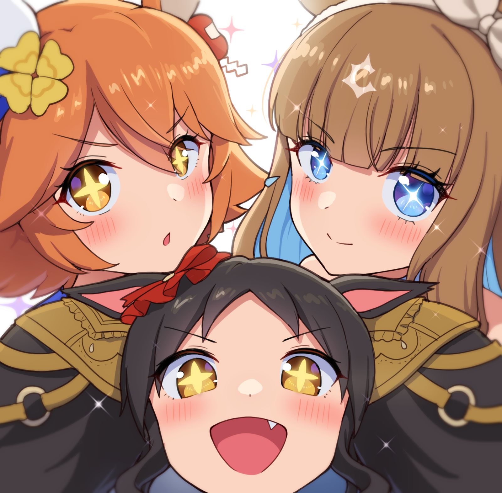 香菇三姐妹插画图片壁纸