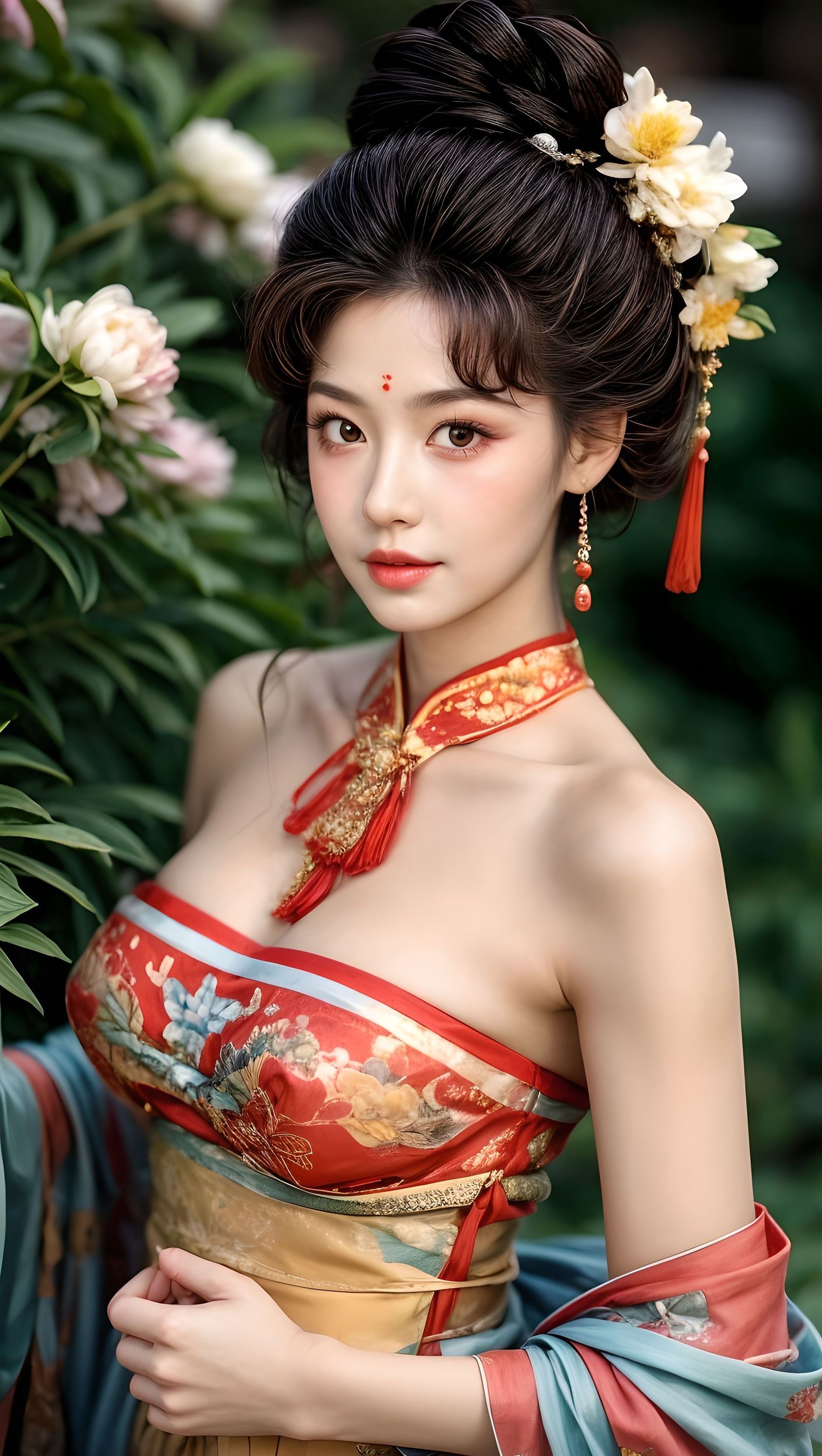 国色天香插画图片壁纸