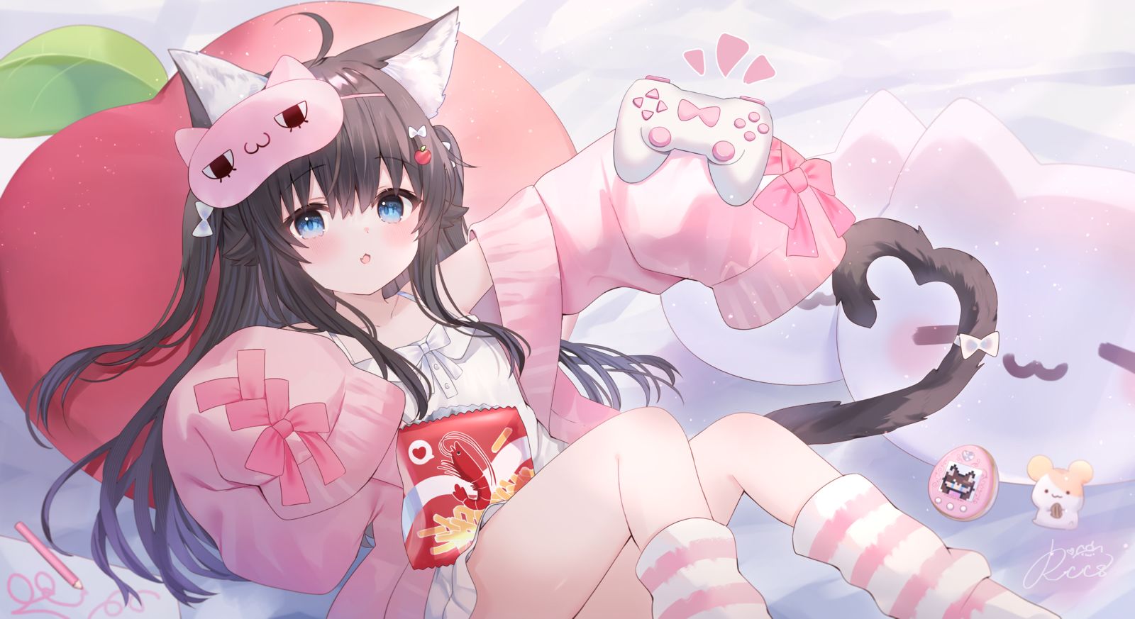 小游戏玩家插画图片壁纸