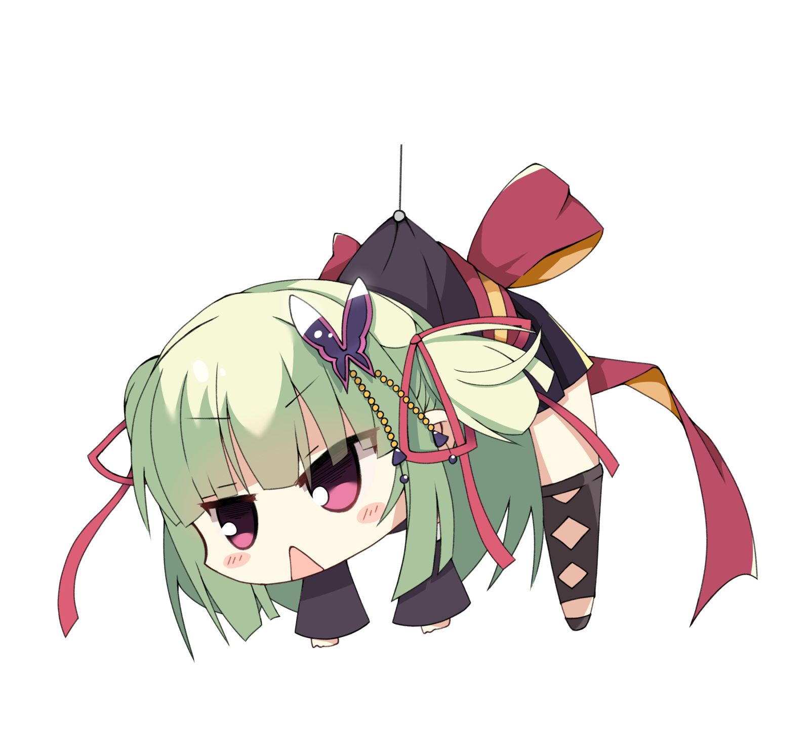 被绊倒的紫蝶插画图片壁纸