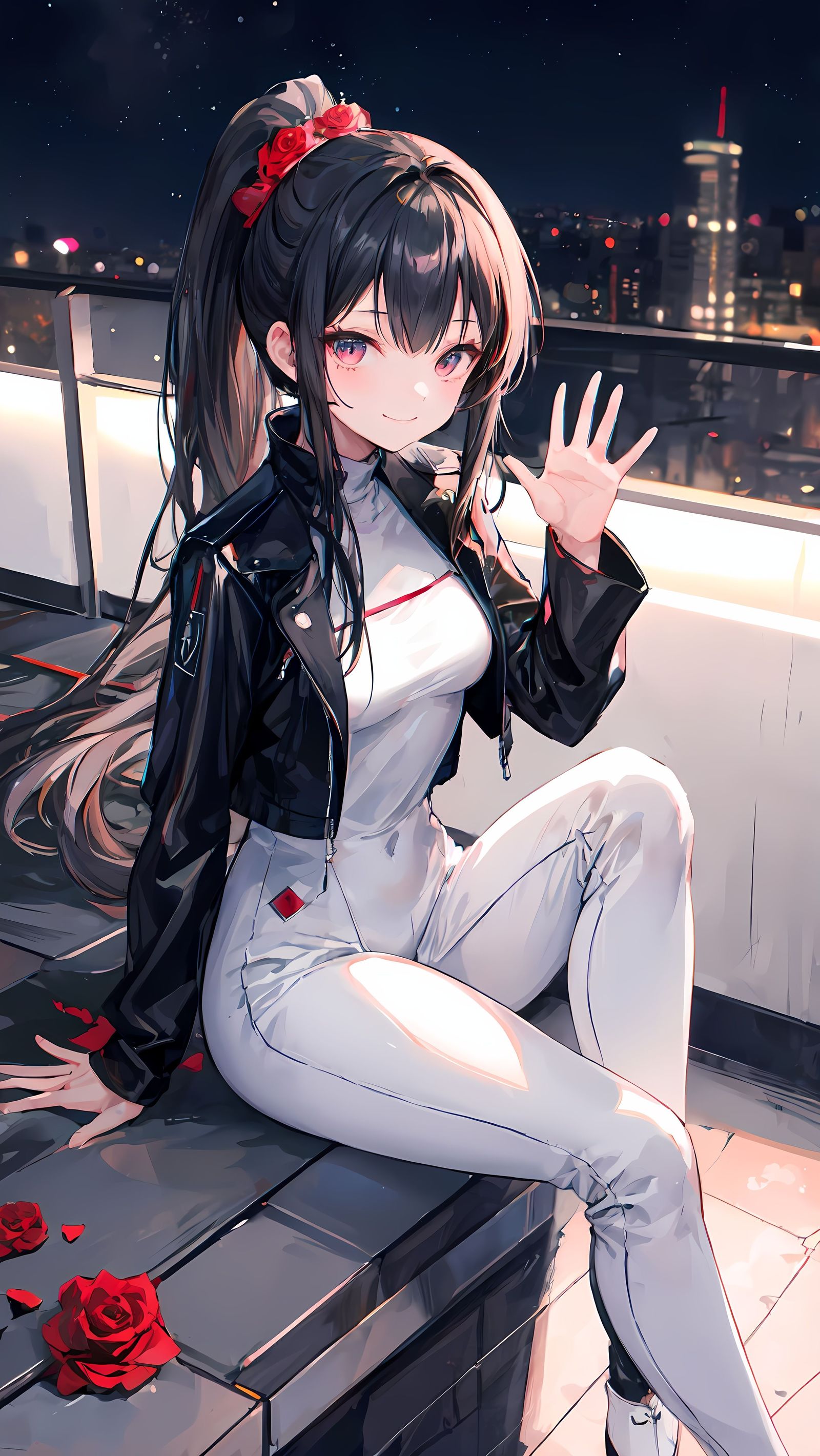 马尾女郎插画图片壁纸