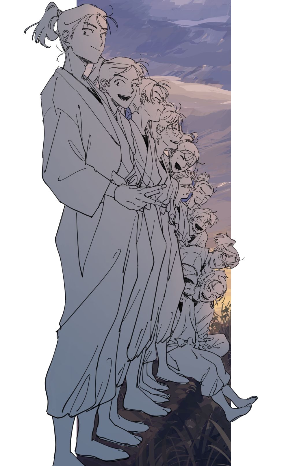 成长是以组为中心的插画图片壁纸