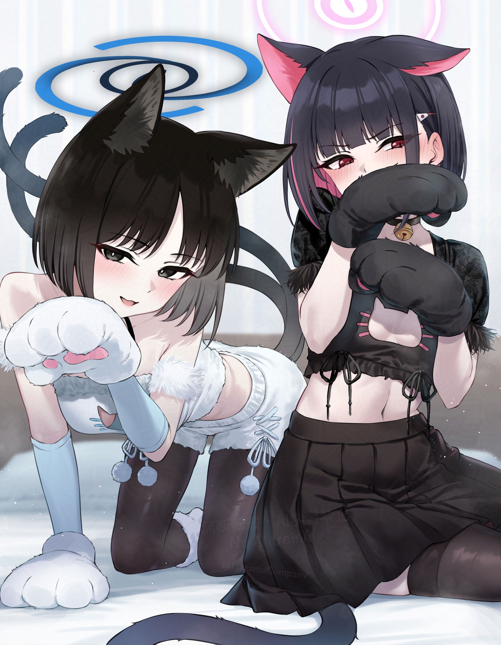你会选择哪只猫？插画图片壁纸