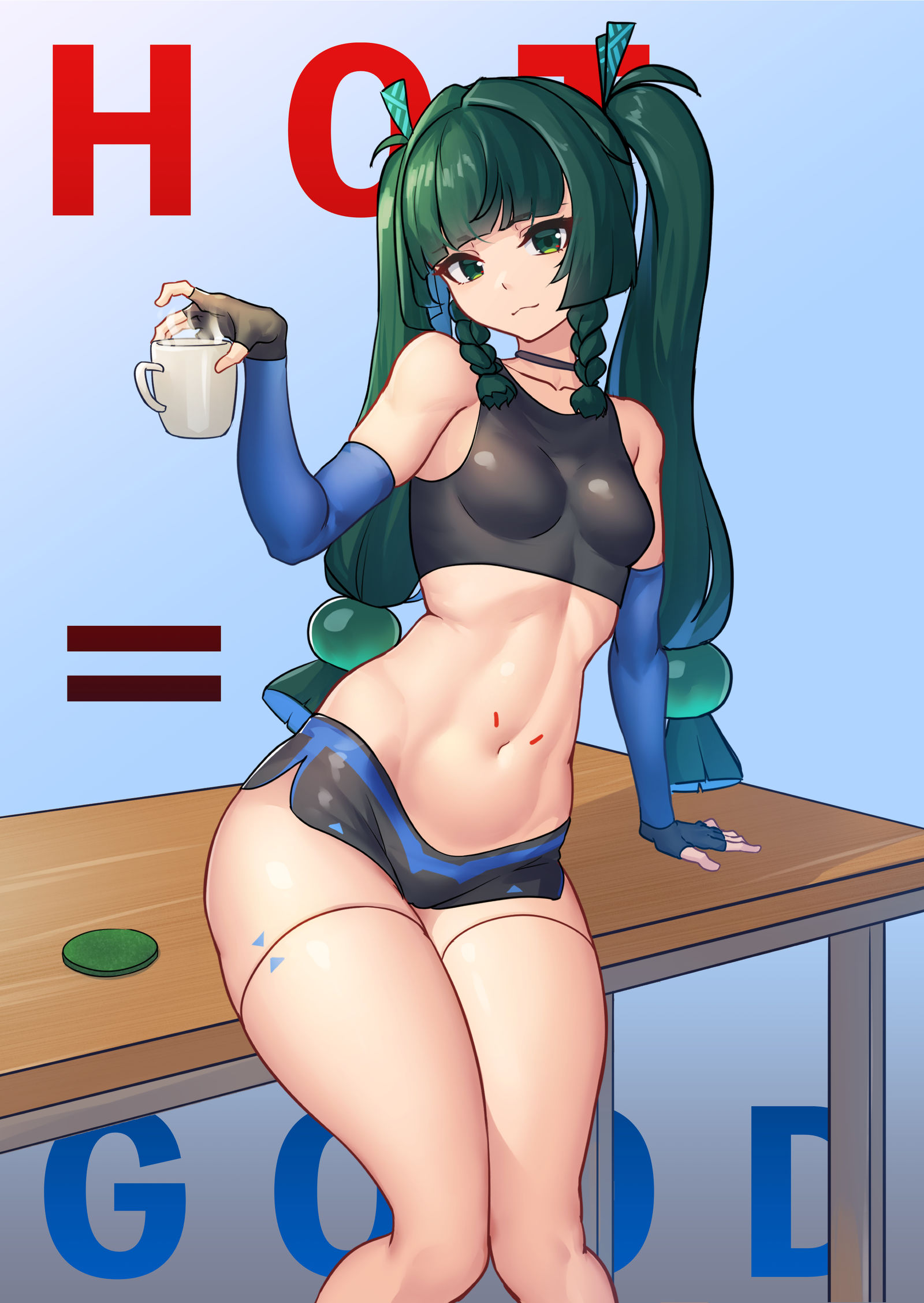 喝白开水插画图片壁纸