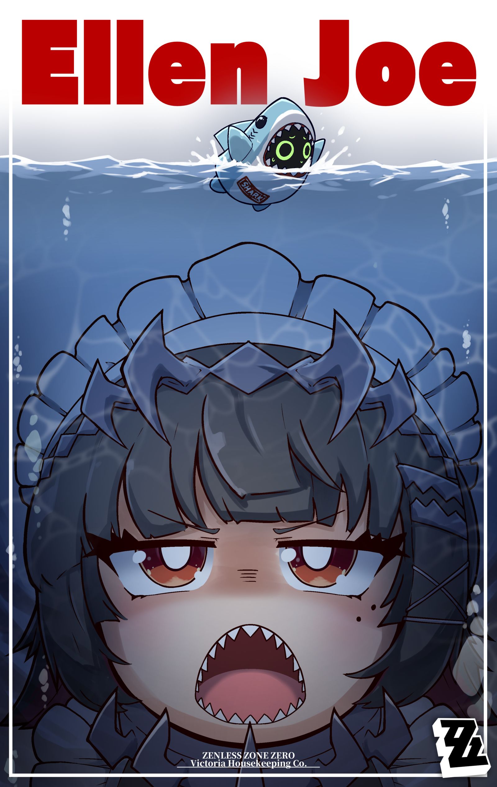 SHARK！！插画图片壁纸